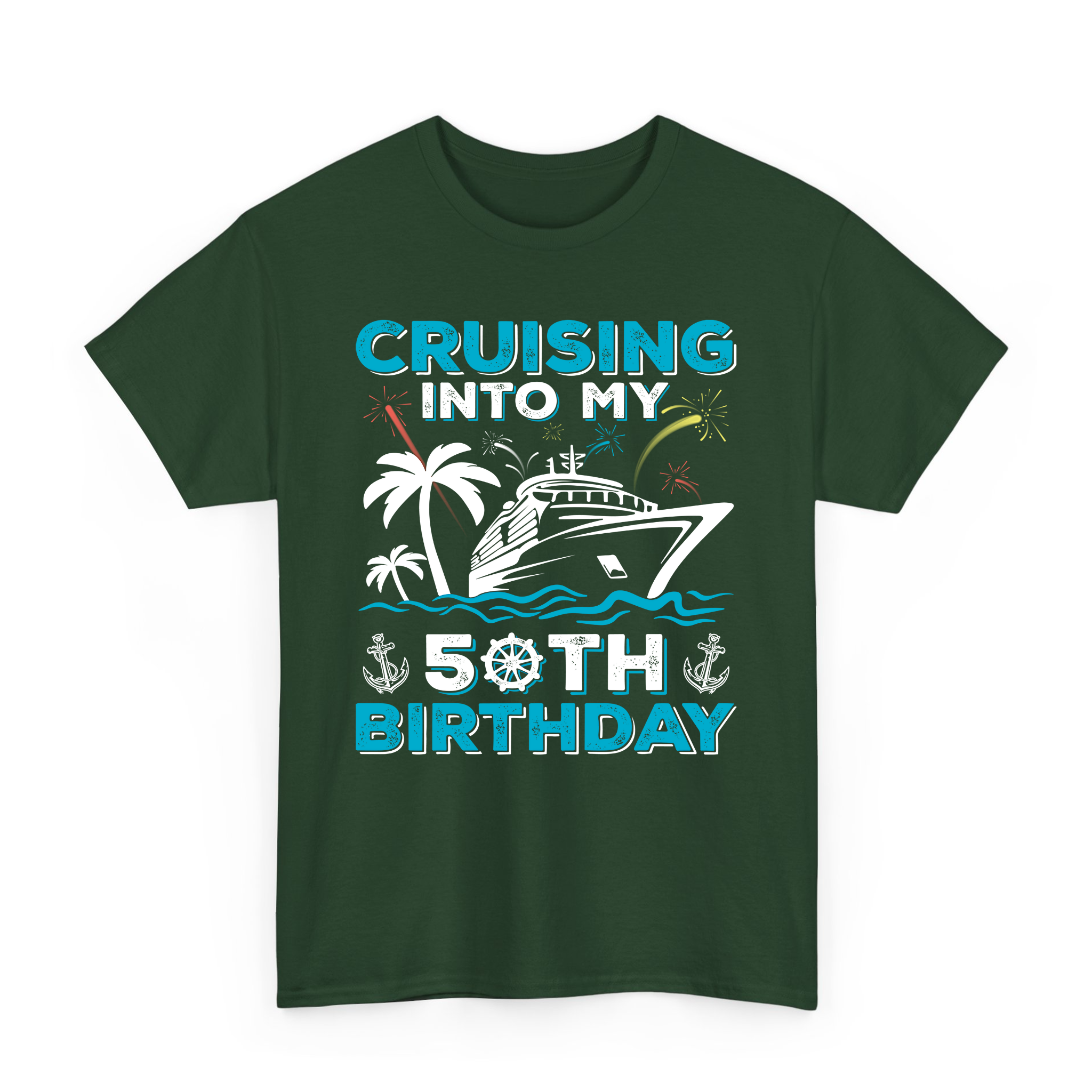 Cruising Into My 50th Birthday T-shirt, 50 Year Old Cruise Birthday