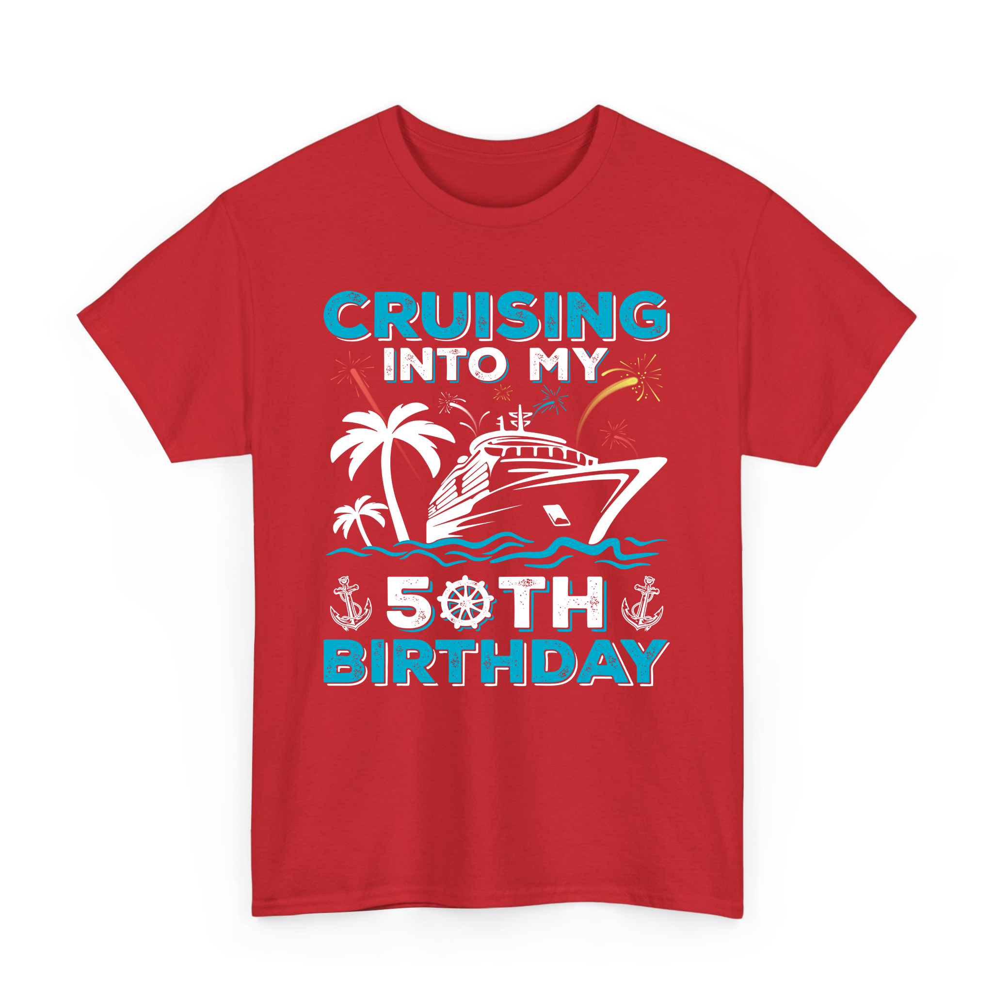 Cruising Into My 50th Birthday T-shirt, 50 Year Old Cruise Birthday