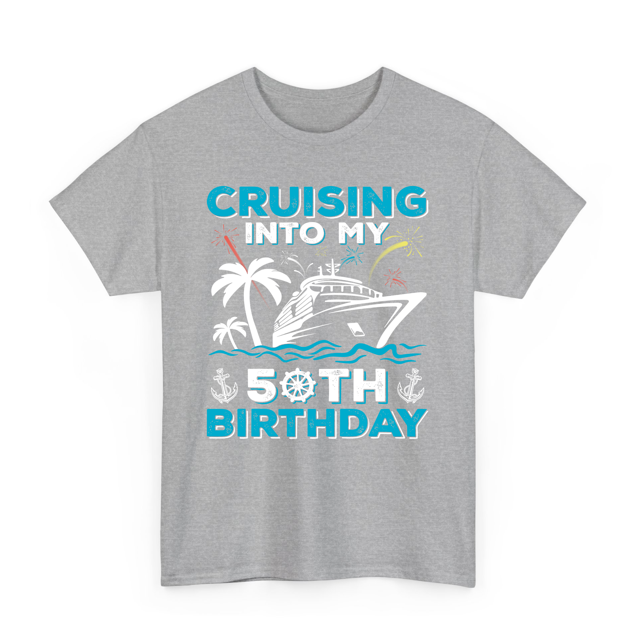 Cruising Into My 50th Birthday T-shirt, 50 Year Old Cruise Birthday