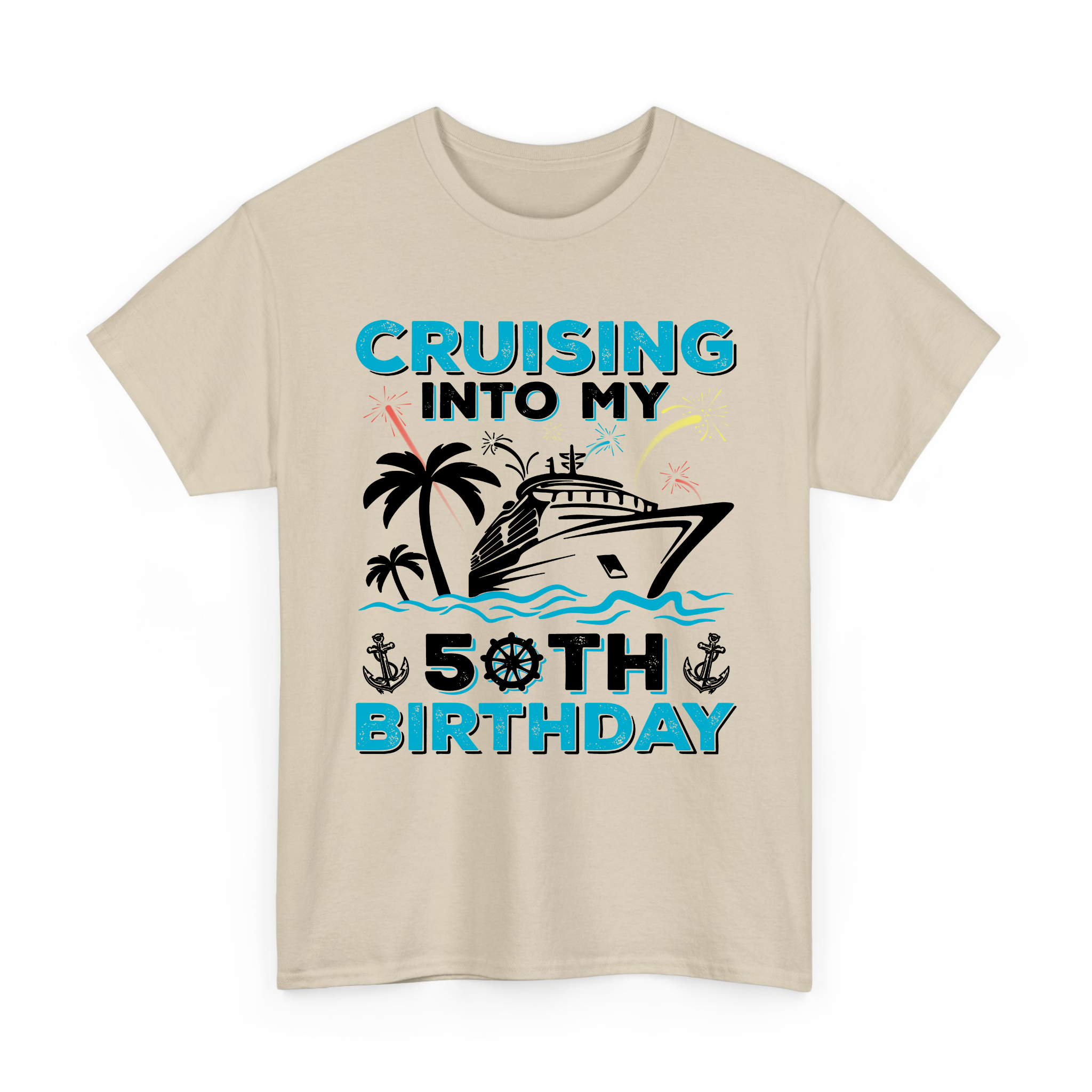 Cruising Into My 50th Birthday T-shirt, 50 Year Old Cruise Birthday