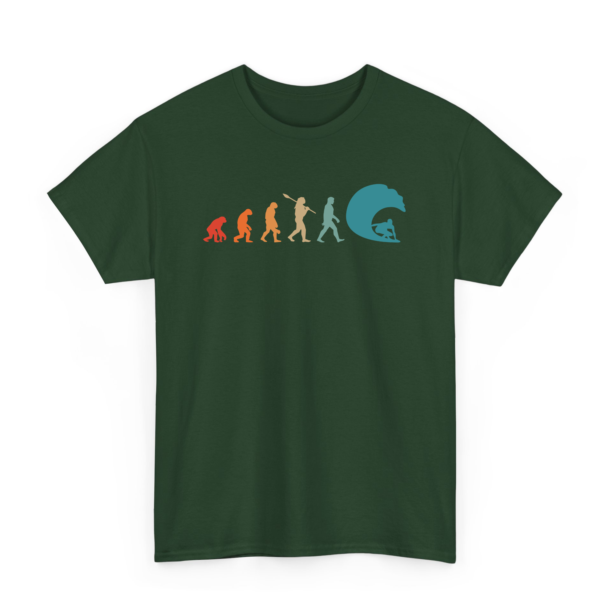 Funny  Evolution of Man Surfing Lover T-Shirt For Sufer