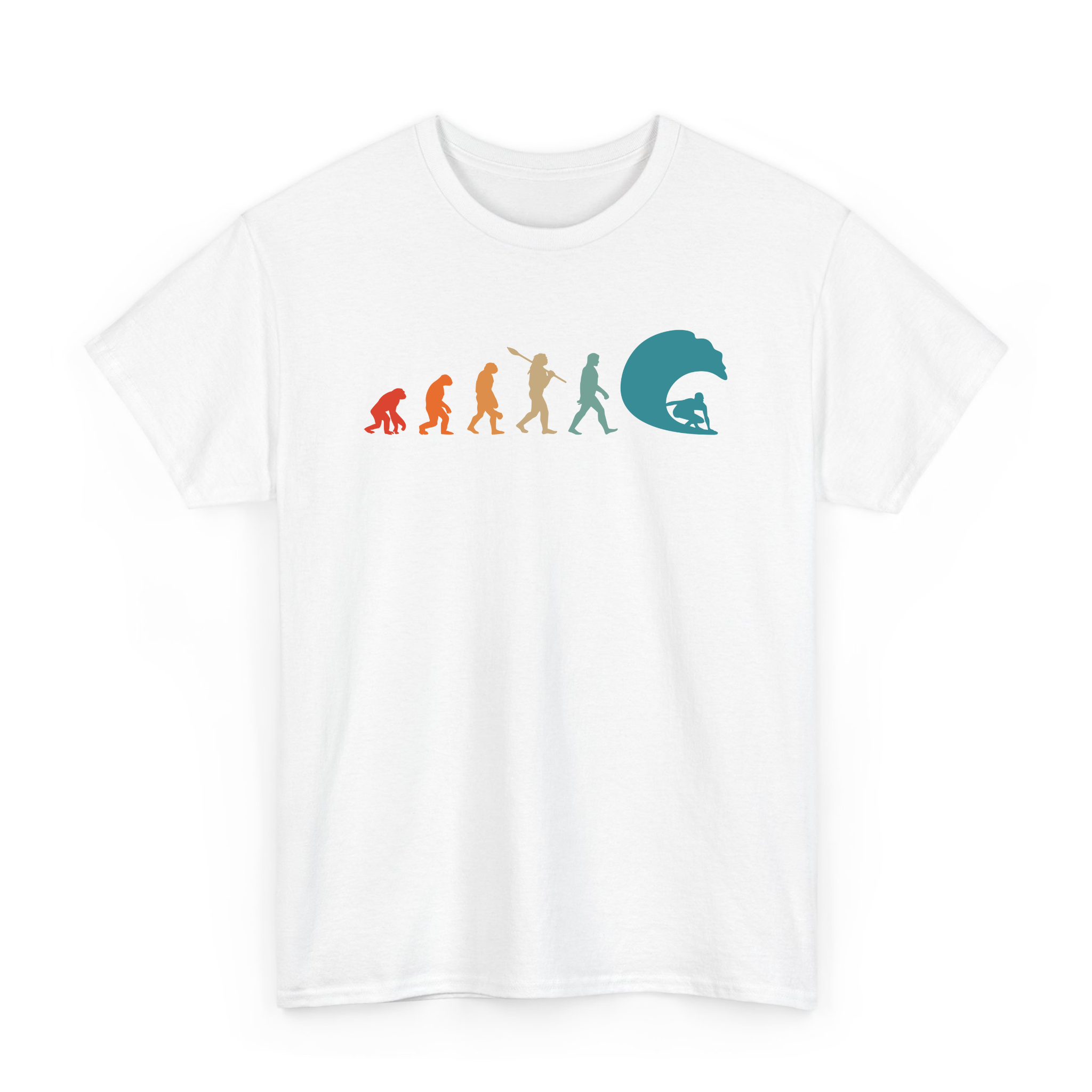 Funny  Evolution of Man Surfing Lover T-Shirt For Sufer