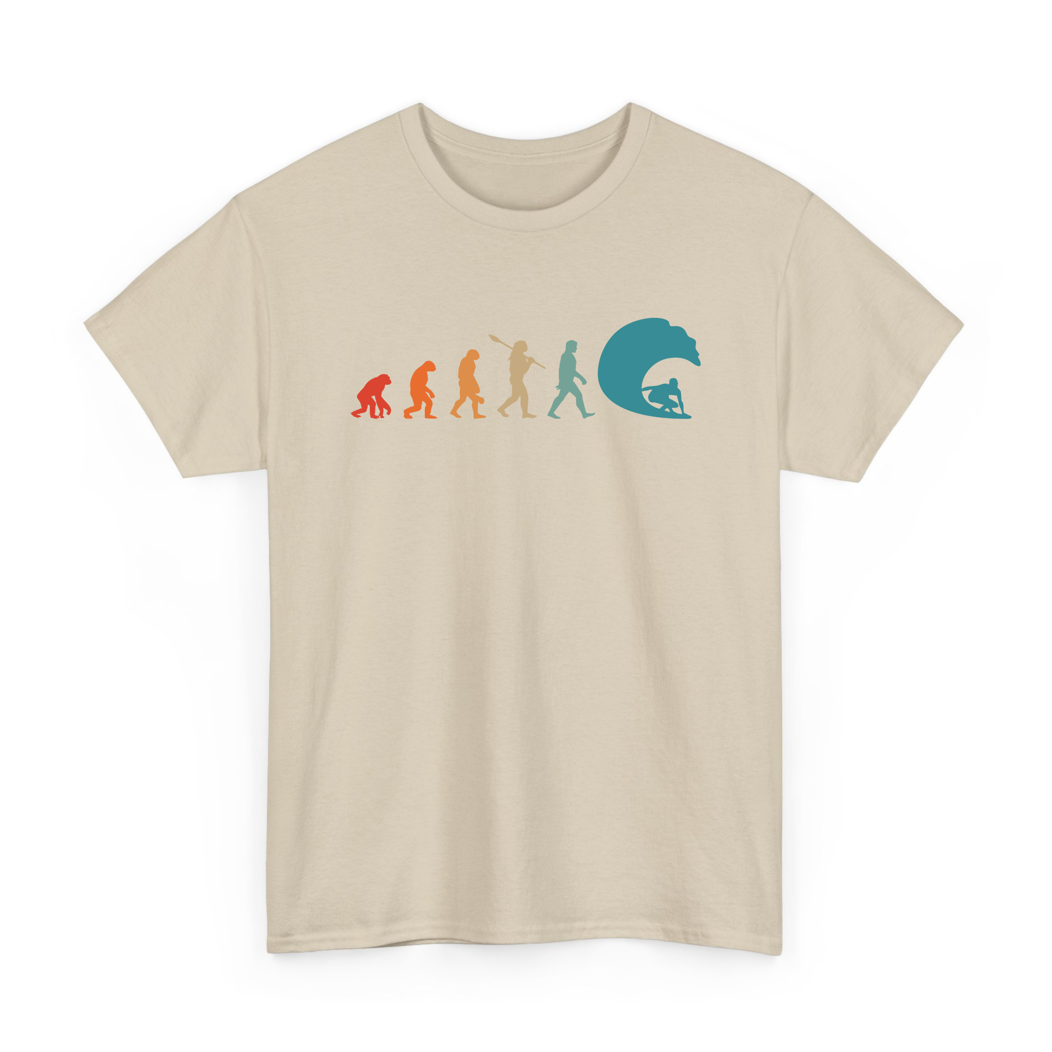Funny  Evolution of Man Surfing Lover T-Shirt For Sufer