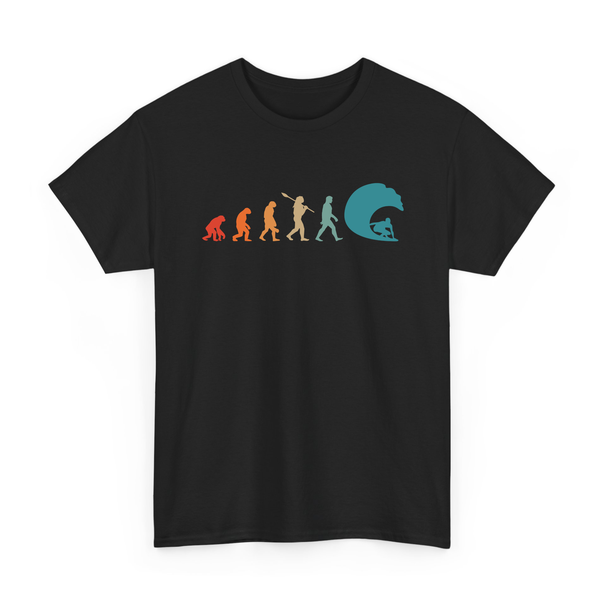 Funny  Evolution of Man Surfing Lover T-Shirt For Sufer