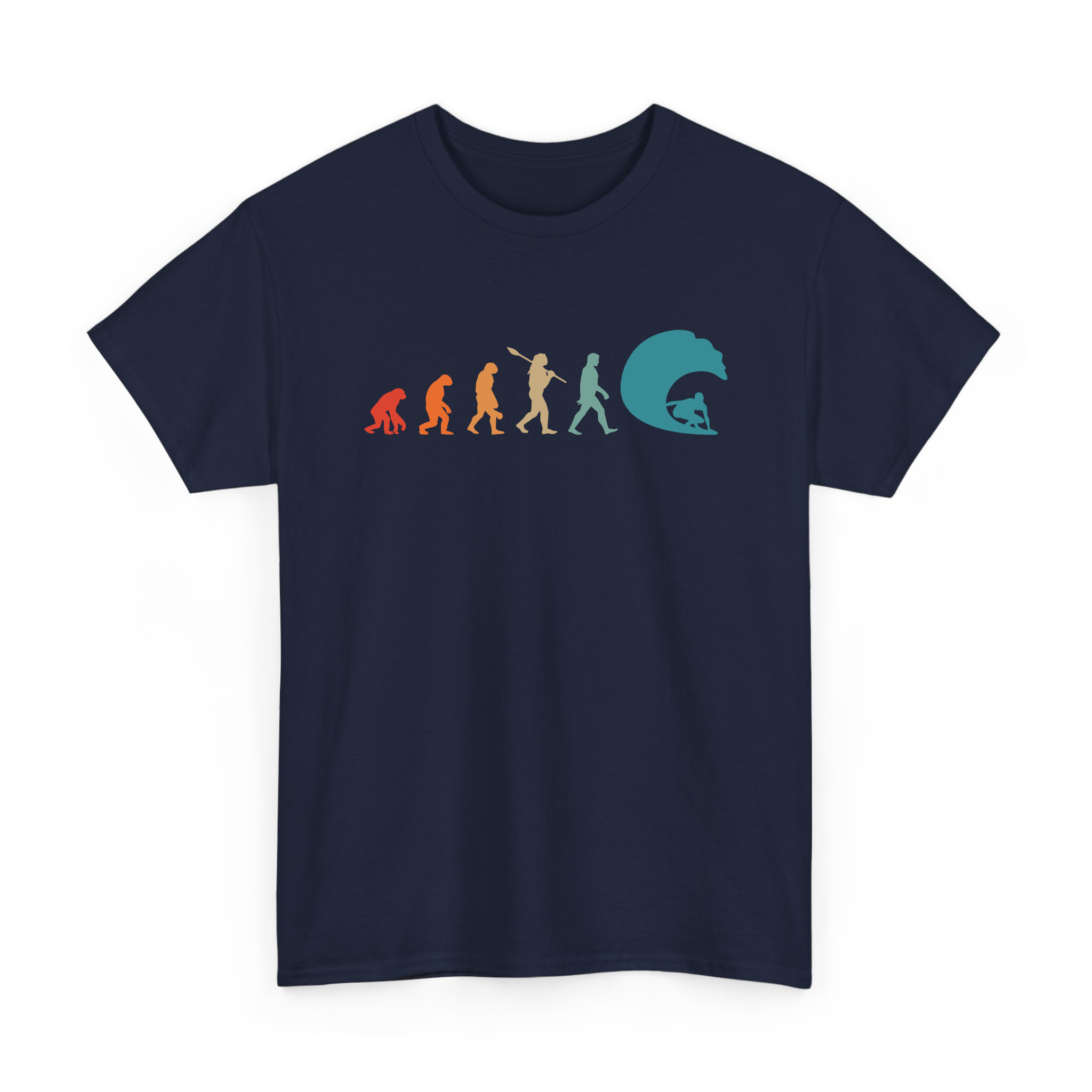 Funny  Evolution of Man Surfing Lover T-Shirt For Sufer