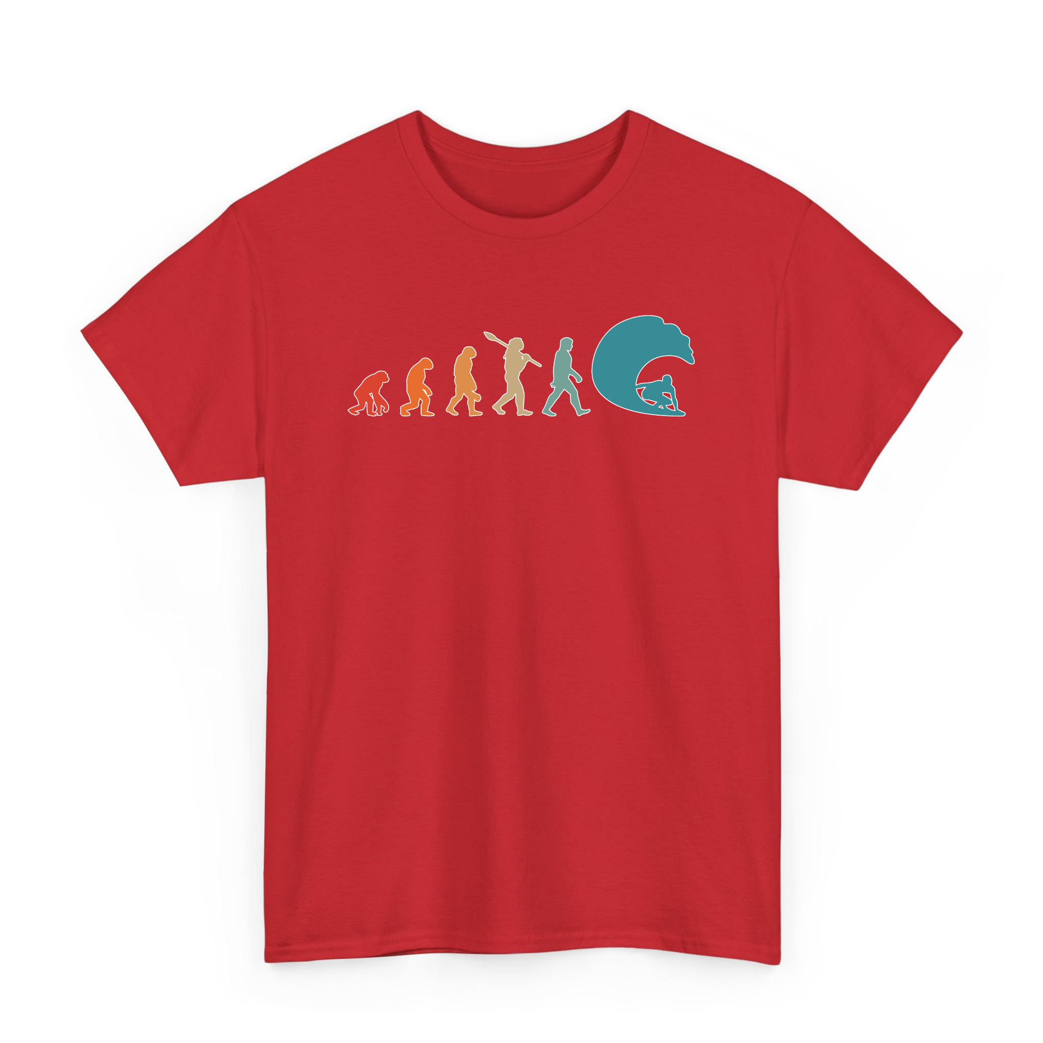 Funny  Evolution of Man Surfing Lover T-Shirt For Sufer