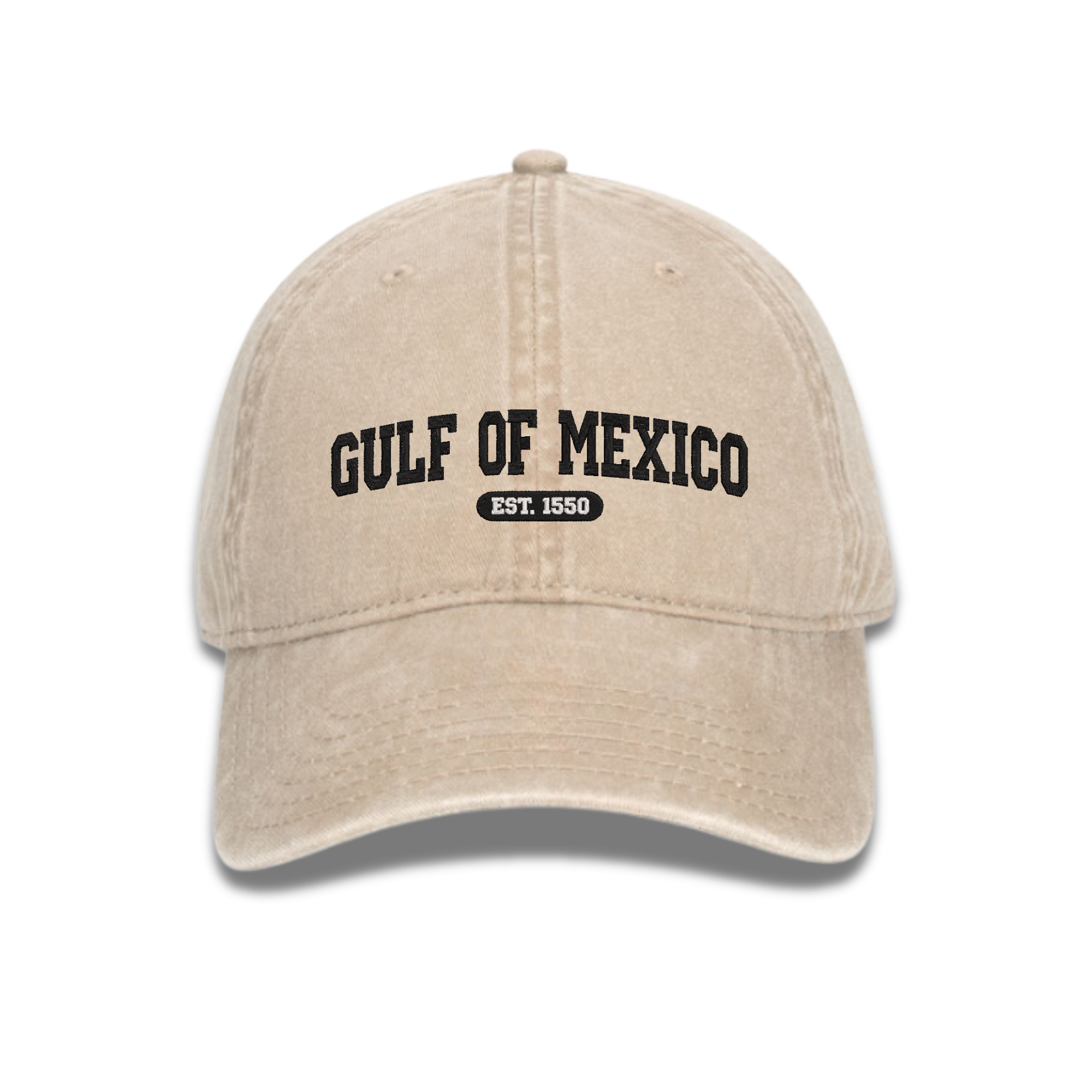Embroidered Gulf of Mexico Retro Washed Hat