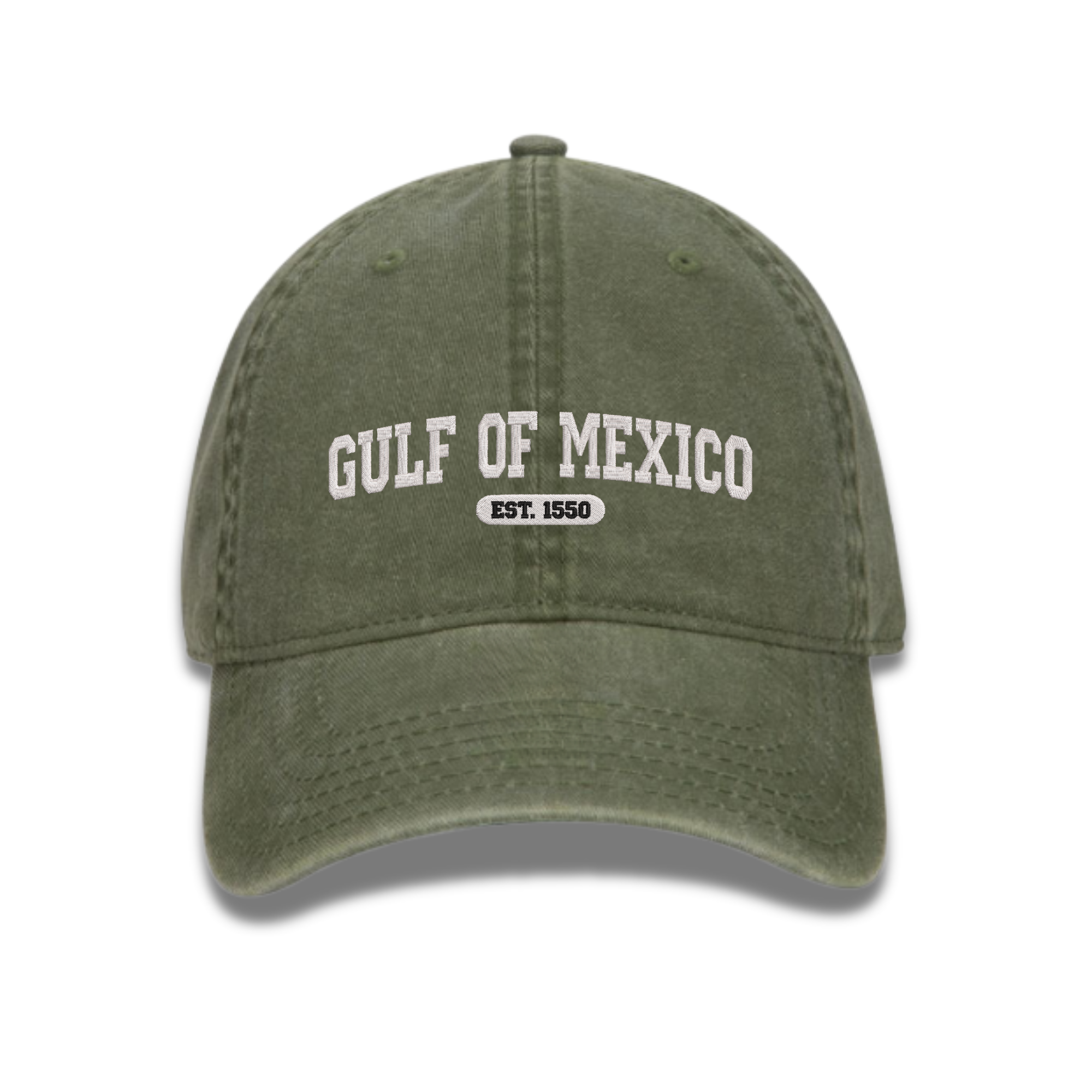 Embroidered Gulf of Mexico Retro Washed Hat
