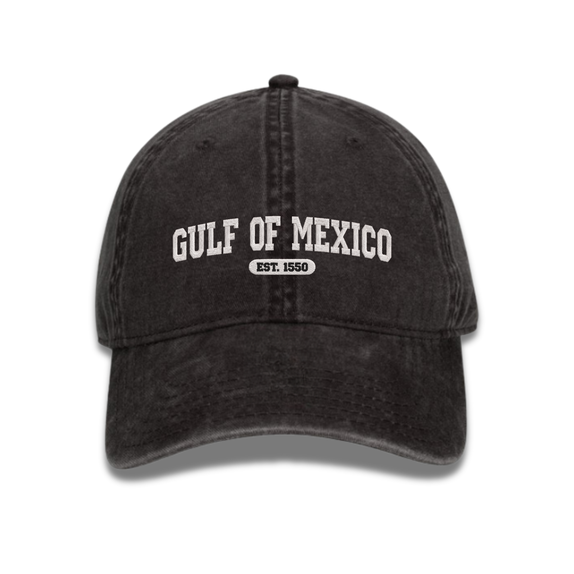 Embroidered Gulf of Mexico Retro Washed Hat