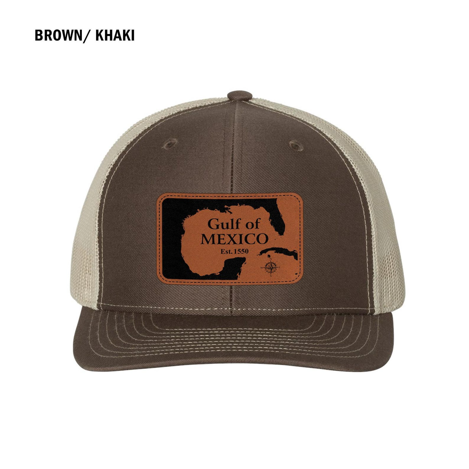 Leather Patch Gulf of Mexico Est 1550 Retro Hat