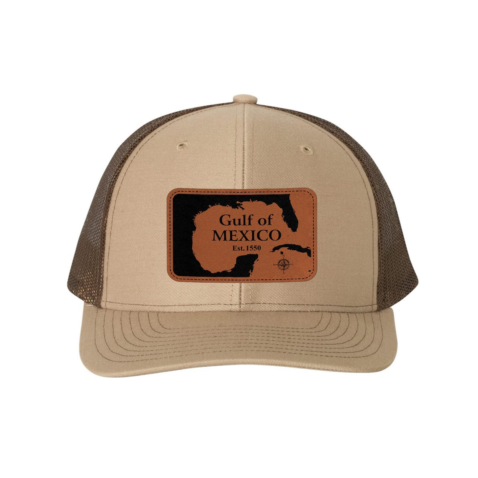 Leather Patch Gulf of Mexico Est 1550 Retro Hat