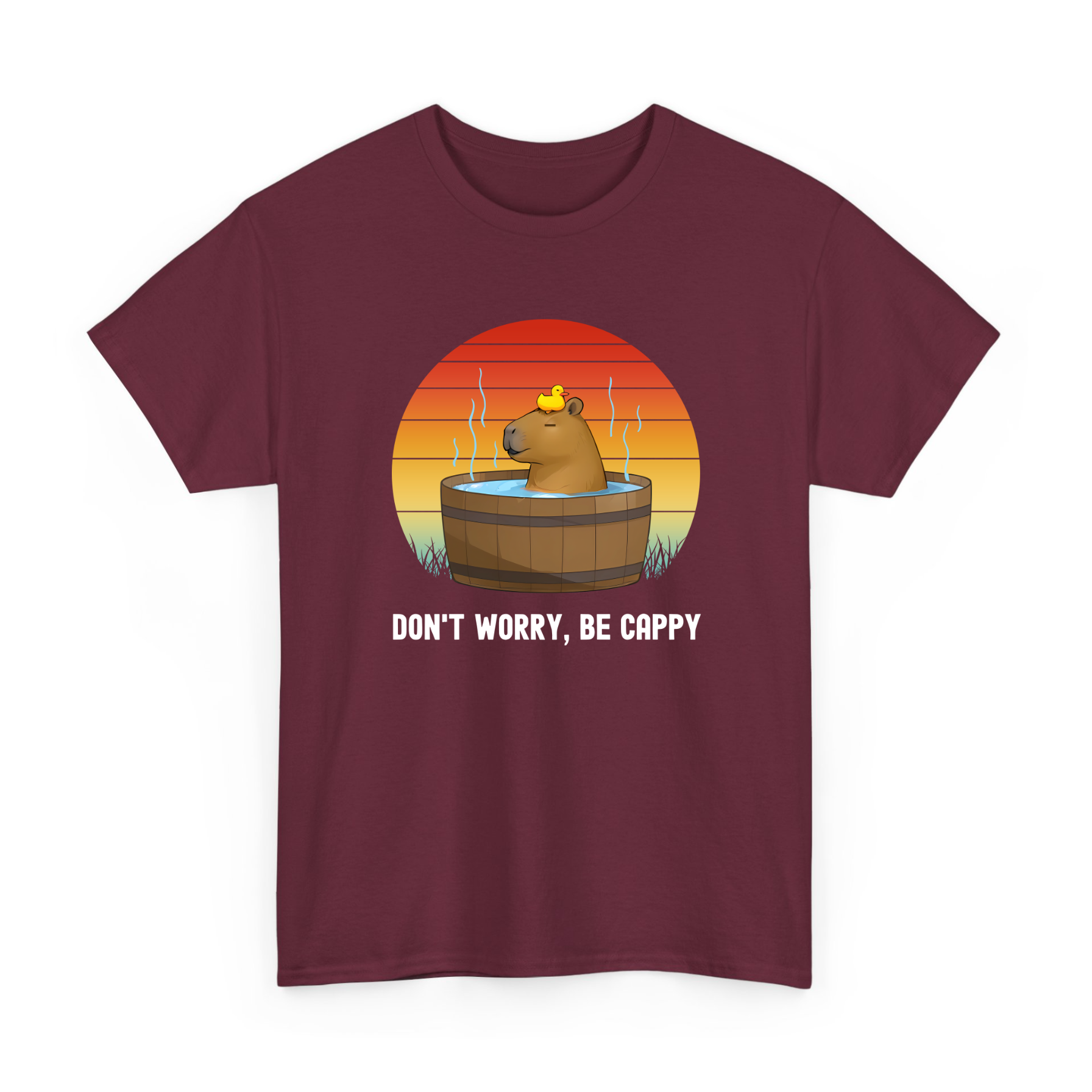 Funny Don't Worry, Be Cappy T-shirt for Capybara Lovers