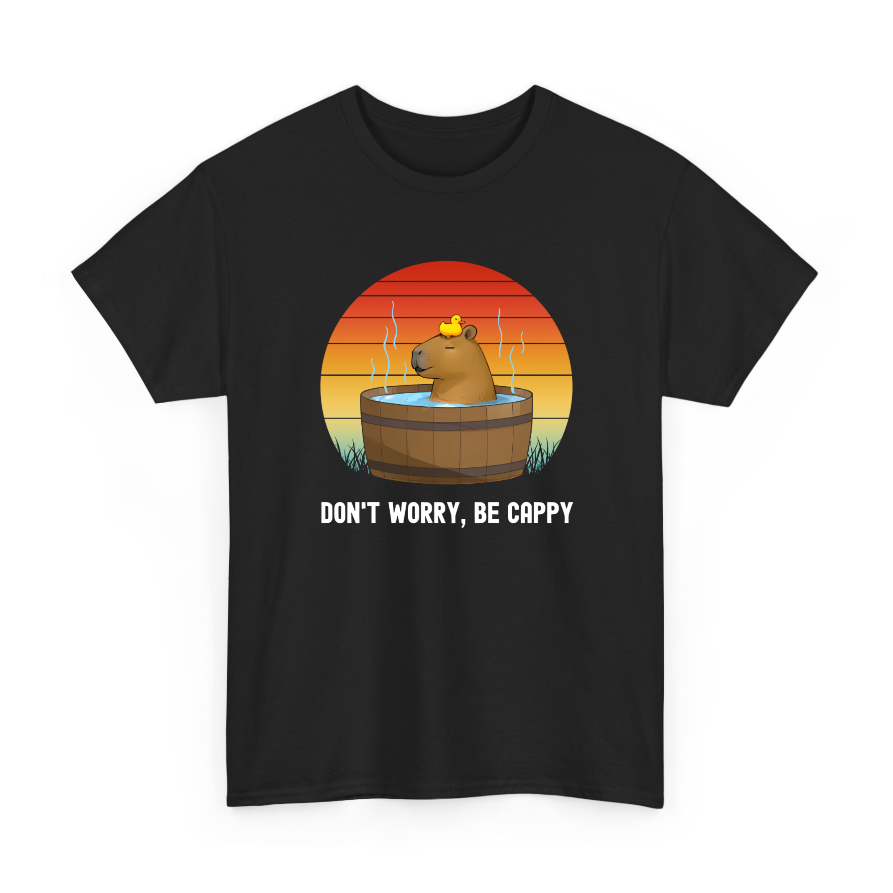 Funny Don't Worry, Be Cappy T-shirt for Capybara Lovers