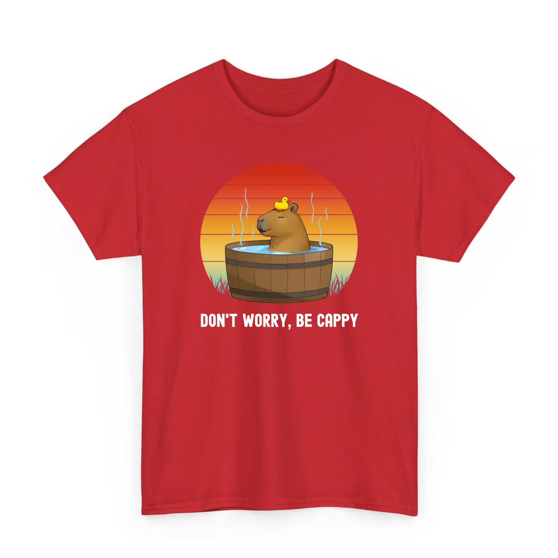 Funny Don't Worry, Be Cappy T-shirt for Capybara Lovers