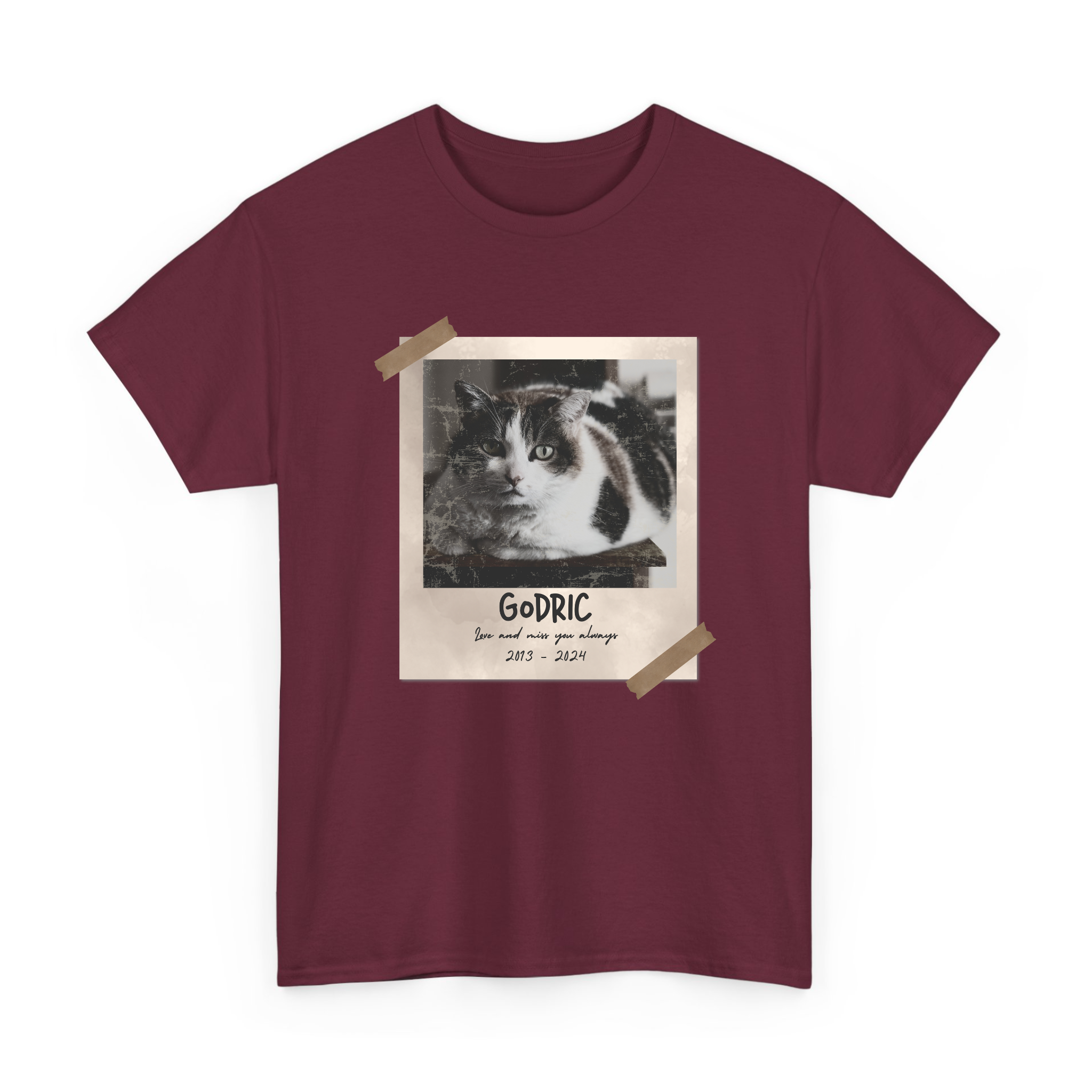 Custom Pets Vintage Photo T-Shirt, Personalized Pet Memorial Gift