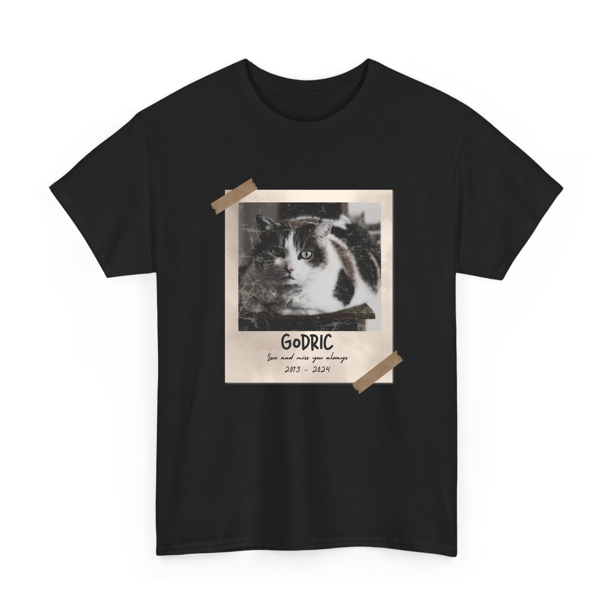 Custom Pets Vintage Photo T-Shirt, Personalized Pet Memorial Gift