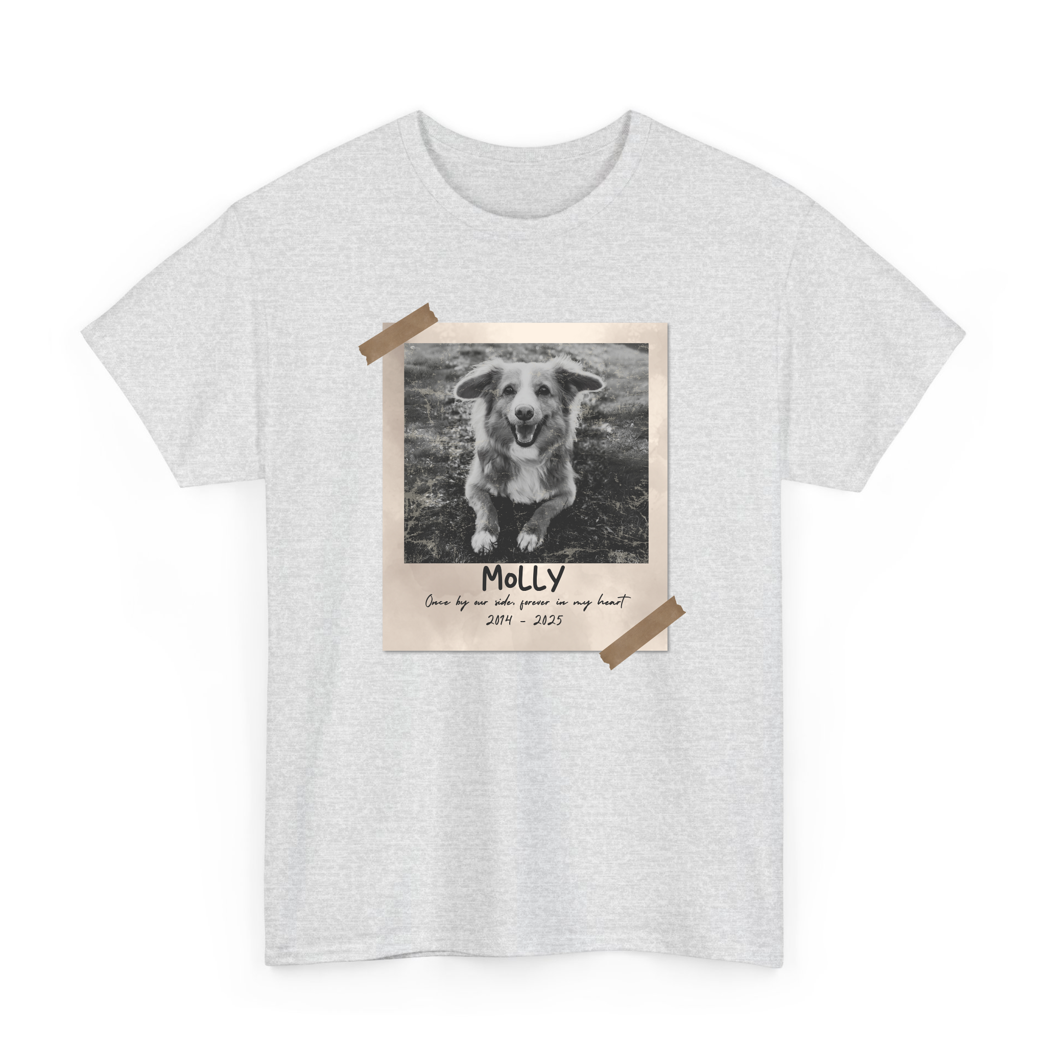 Custom Pets Vintage Photo T-Shirt, Personalized Pet Memorial Gift