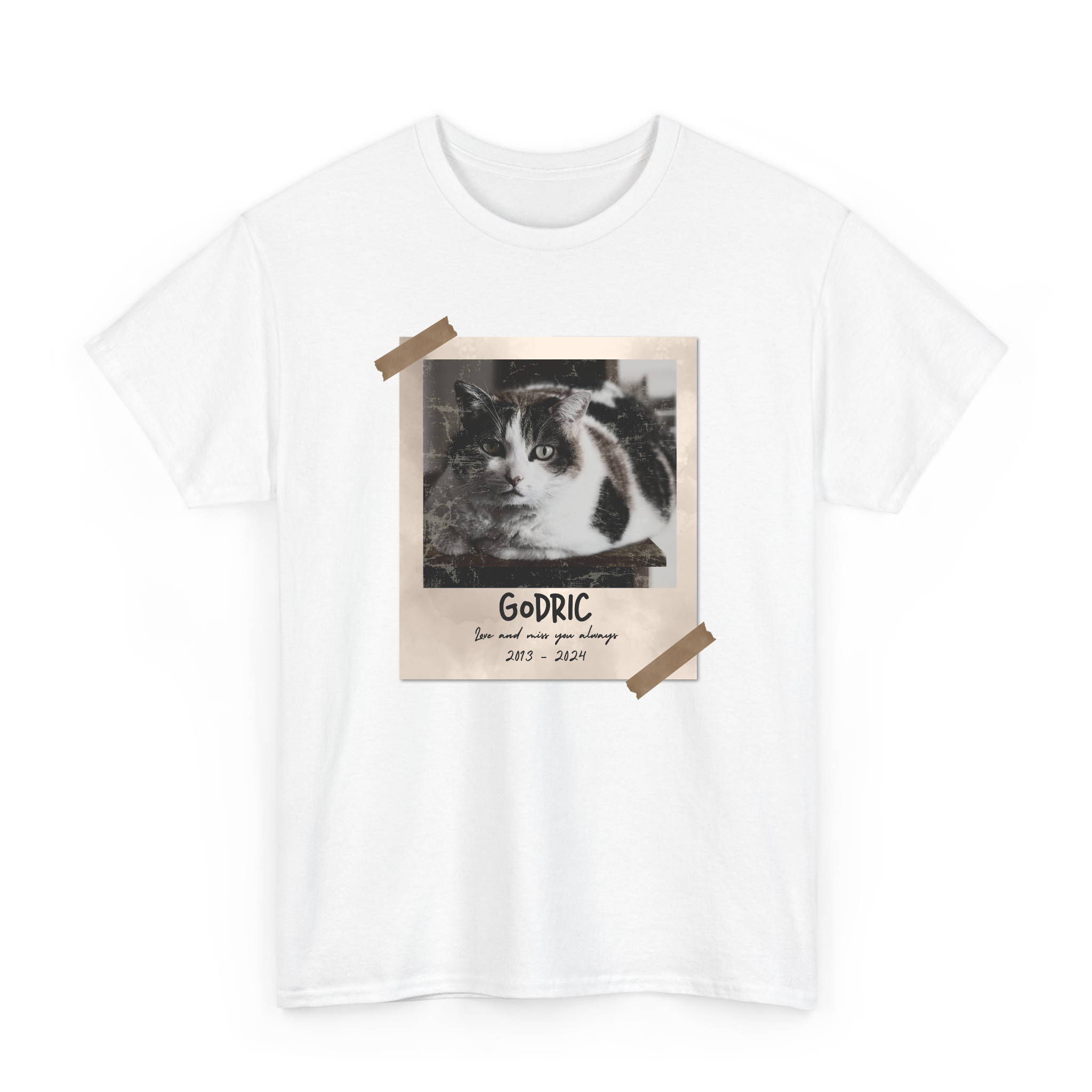 Custom Pets Vintage Photo T-Shirt, Personalized Pet Memorial Gift