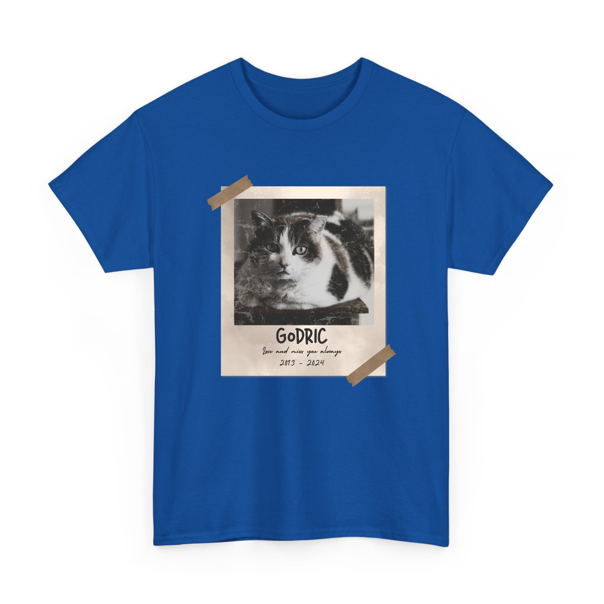 Custom Pets Vintage Photo T-Shirt, Personalized Pet Memorial Gift