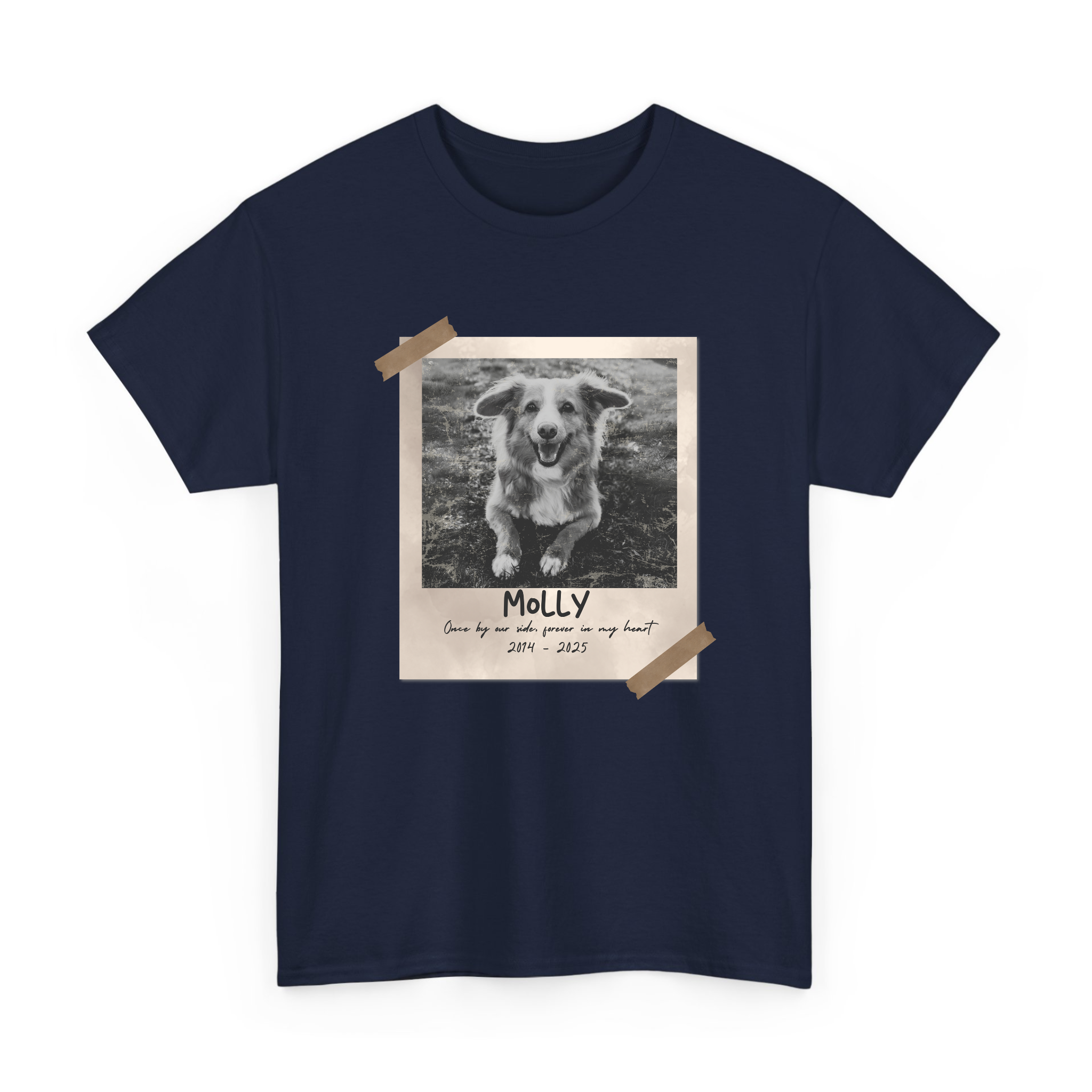 Custom Pets Vintage Photo T-Shirt, Personalized Pet Memorial Gift