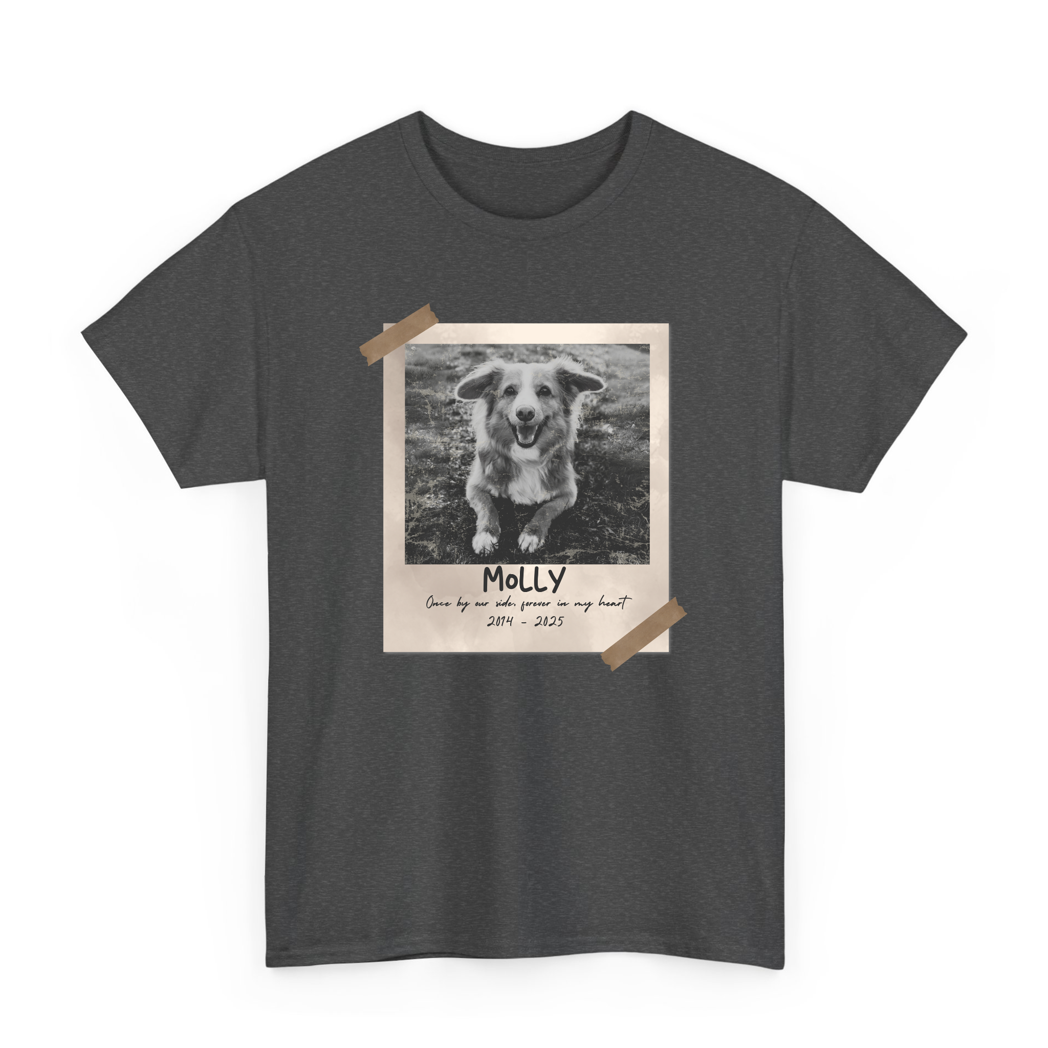 Custom Pets Vintage Photo T-Shirt, Personalized Pet Memorial Gift