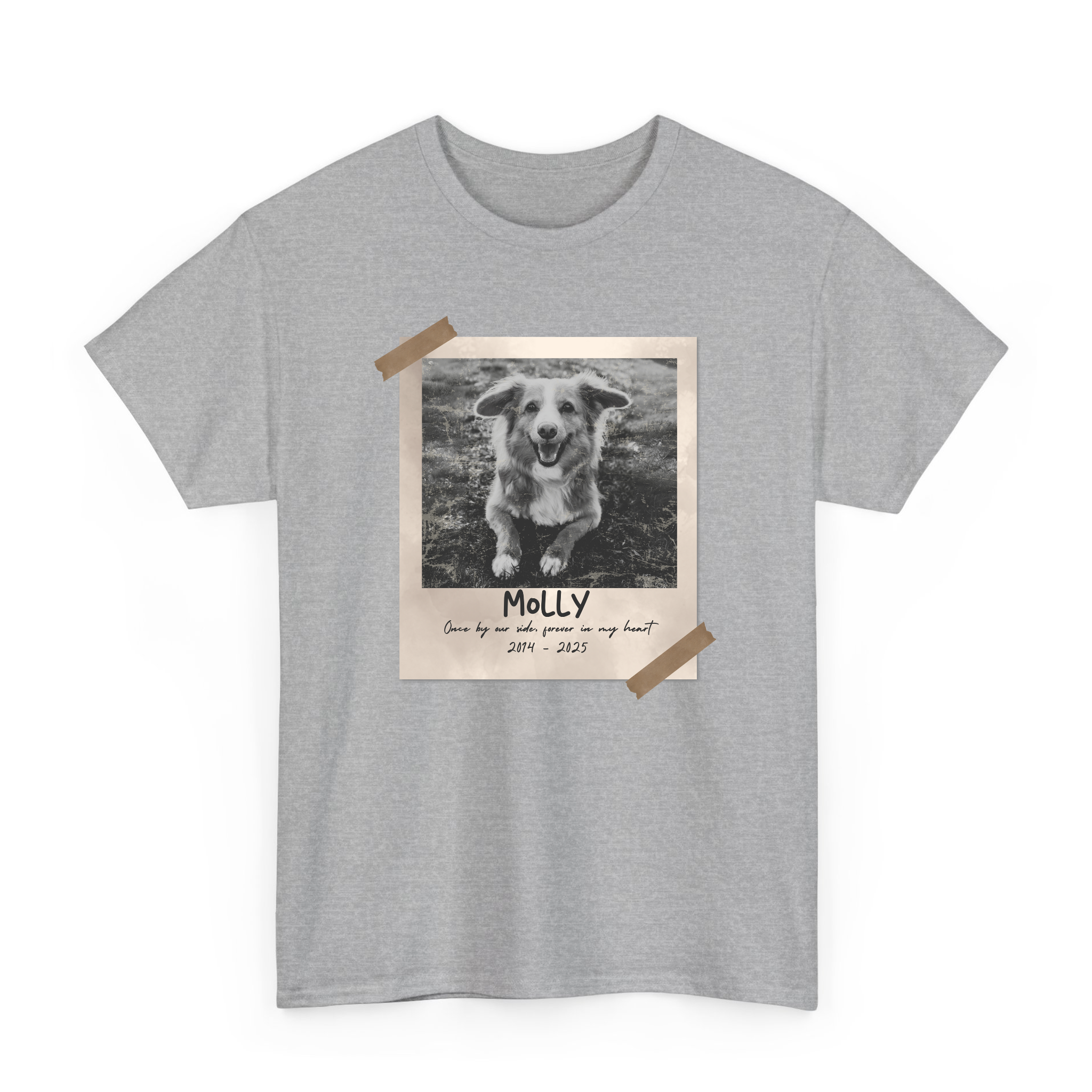 Custom Pets Vintage Photo T-Shirt, Personalized Pet Memorial Gift