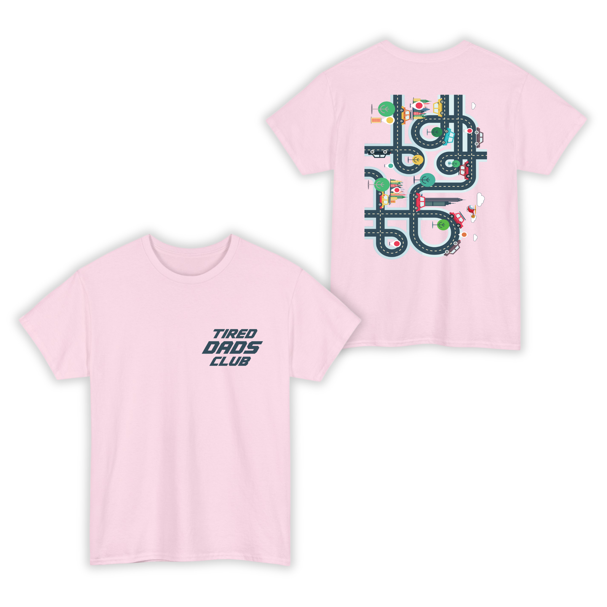 Tired Dads Club Race on Dad T-Shirt, Car Race Track Shirt