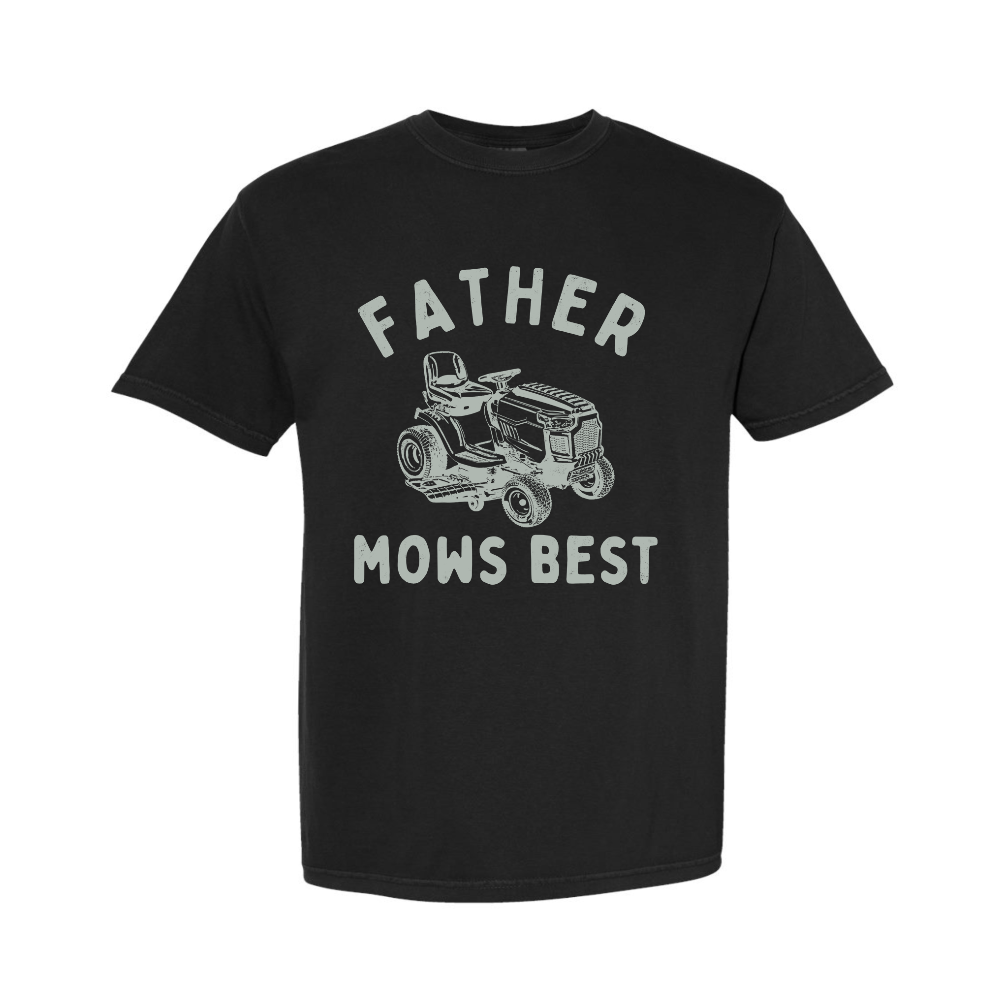 Father Mows Best Comfort Color T-Shirt, Funny Lawn Mowing Dad Shirt
