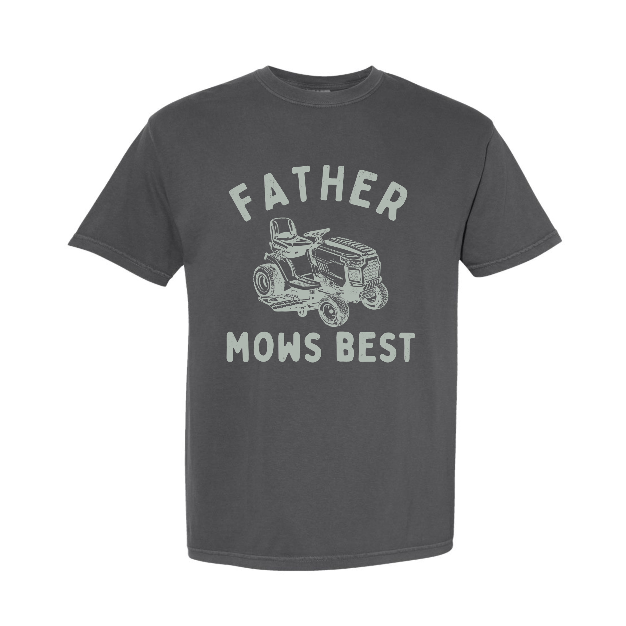 Father Mows Best Comfort Color T-Shirt, Funny Lawn Mowing Dad Shirt