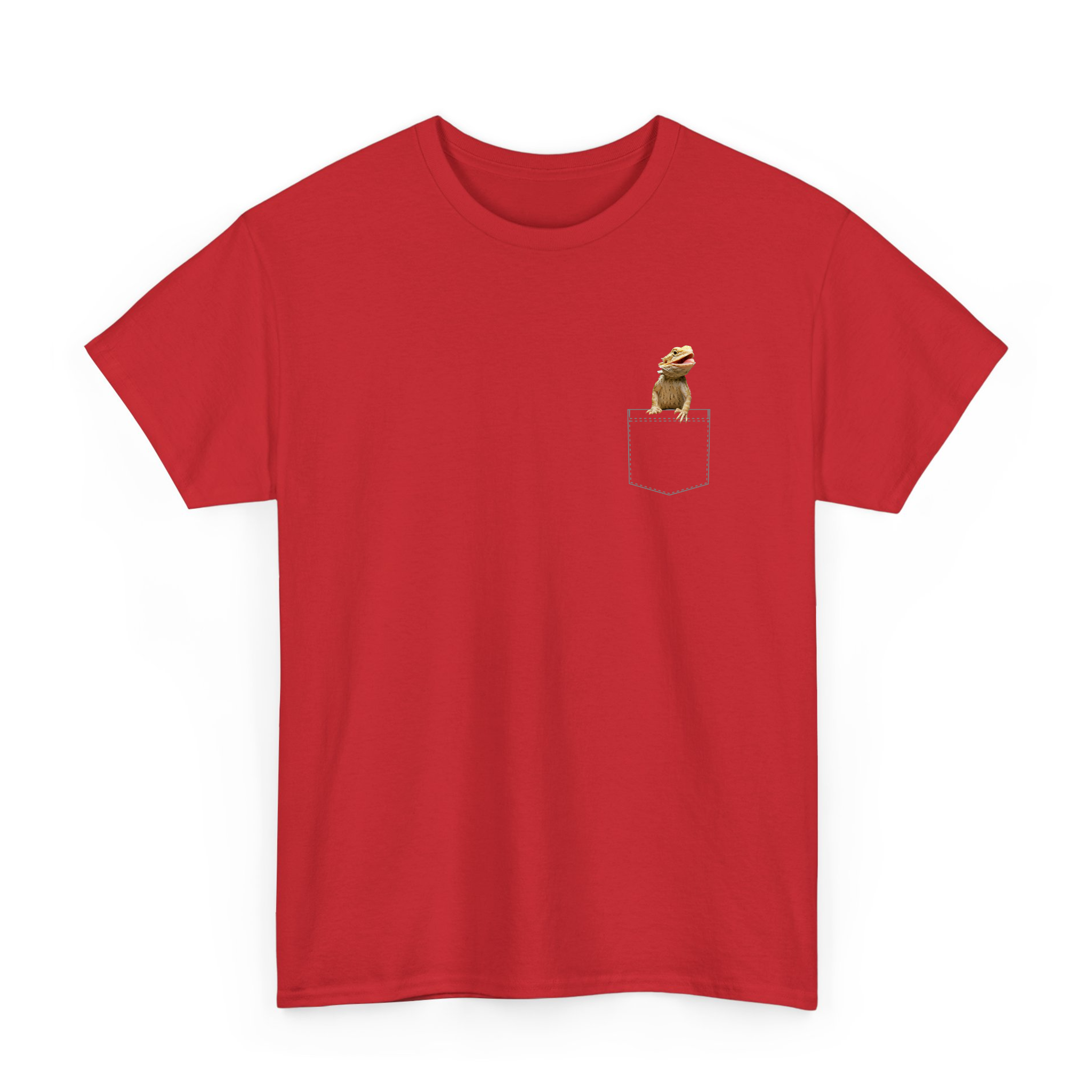 Funny Bearded Dragon in Pocket T-shirt