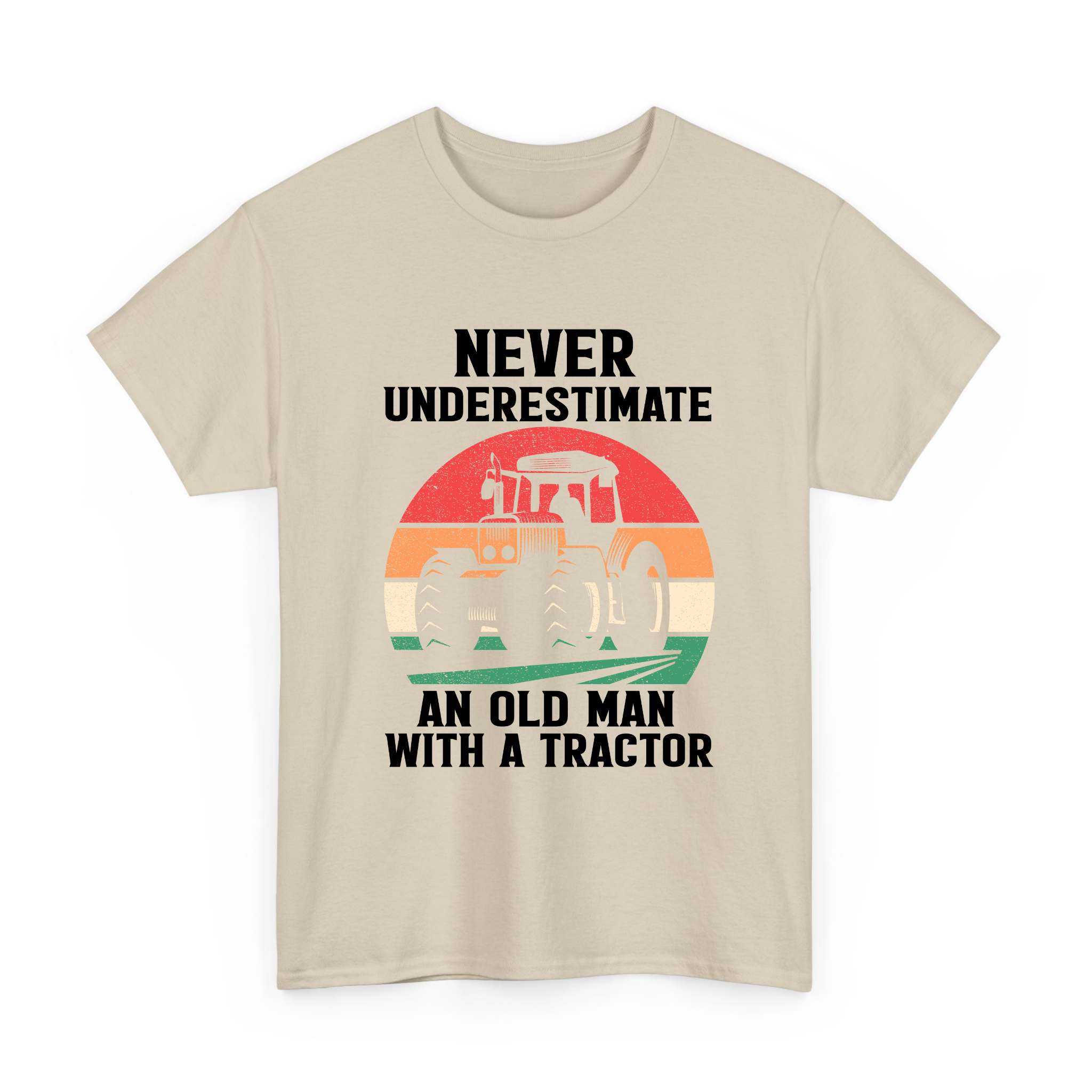 Never Underestimate an Old Man with A Tractoring T-shirt