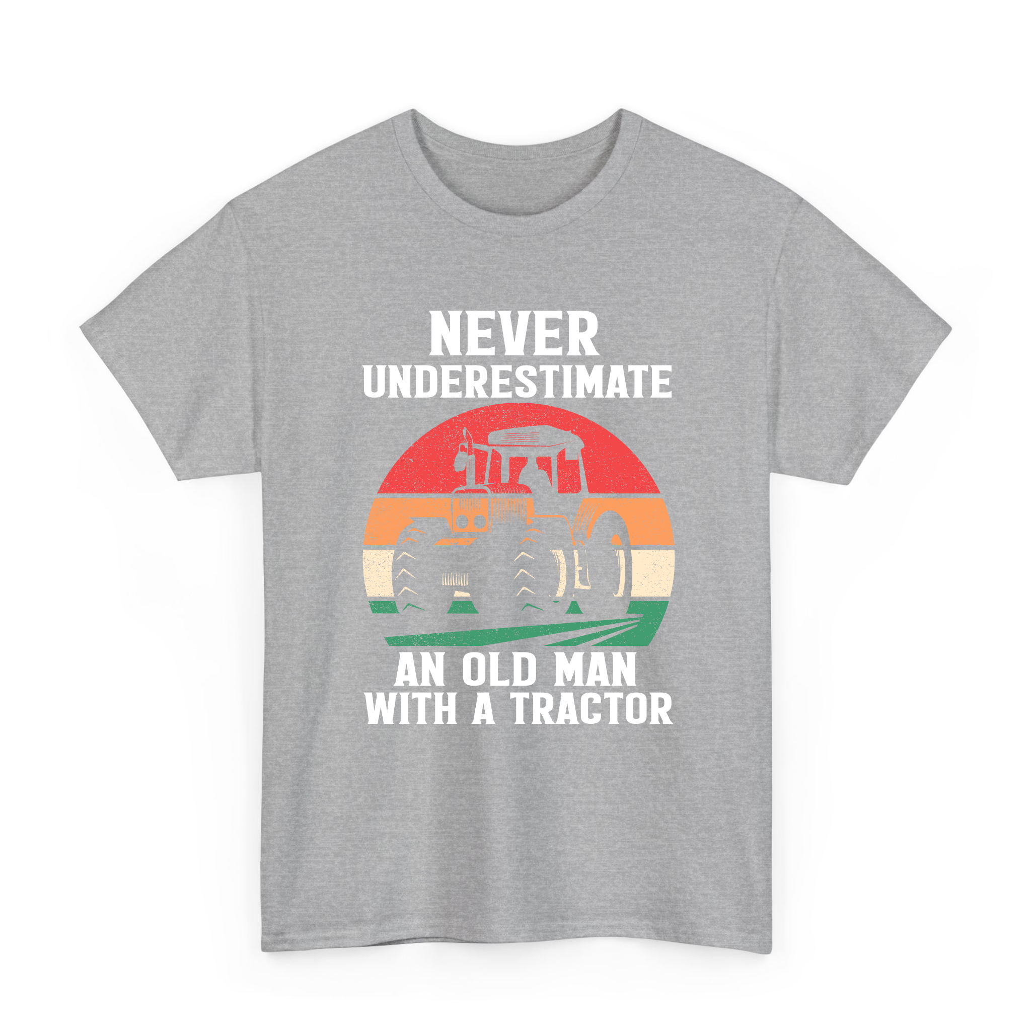 Never Underestimate an Old Man with A Tractoring T-shirt