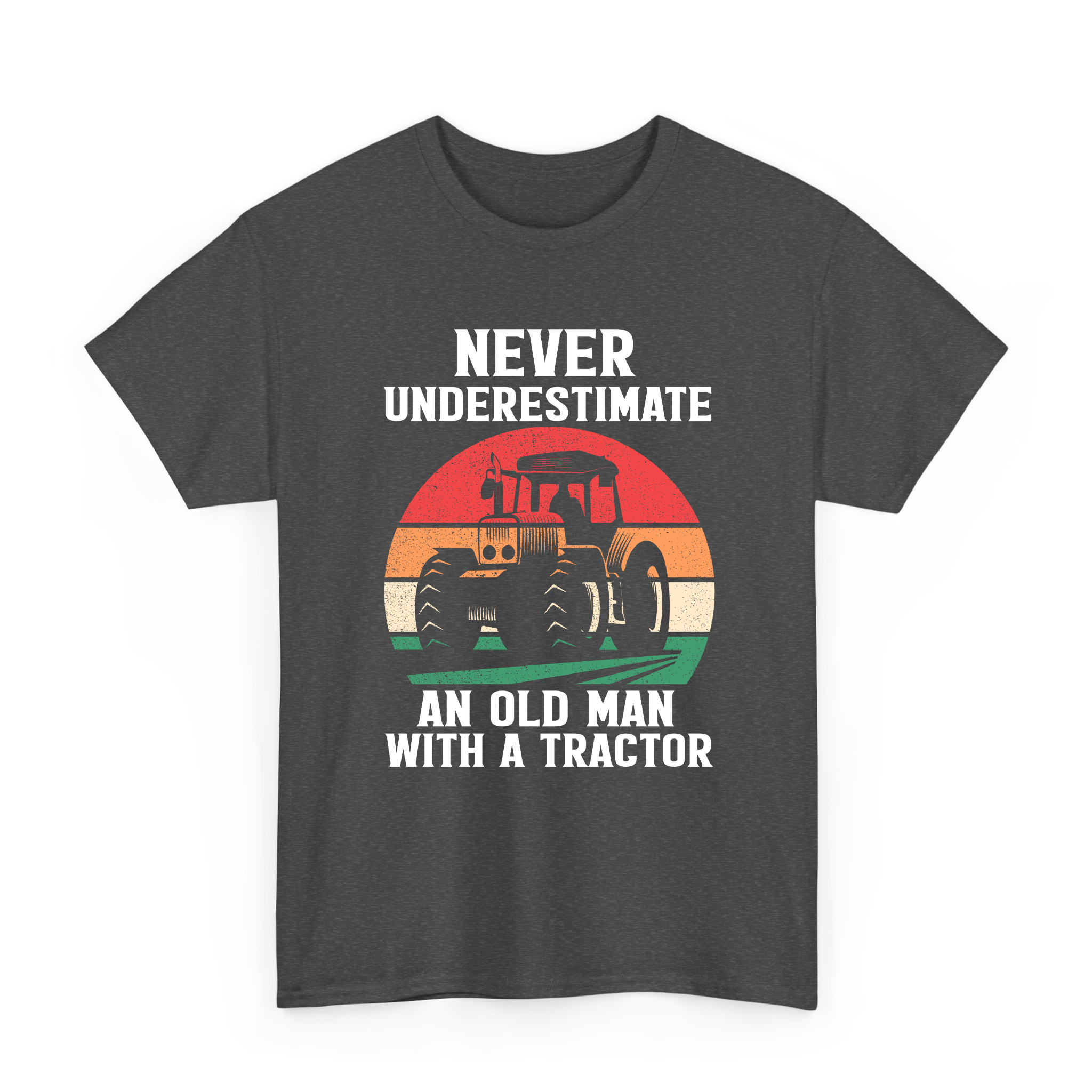 Never Underestimate an Old Man with A Tractoring T-shirt