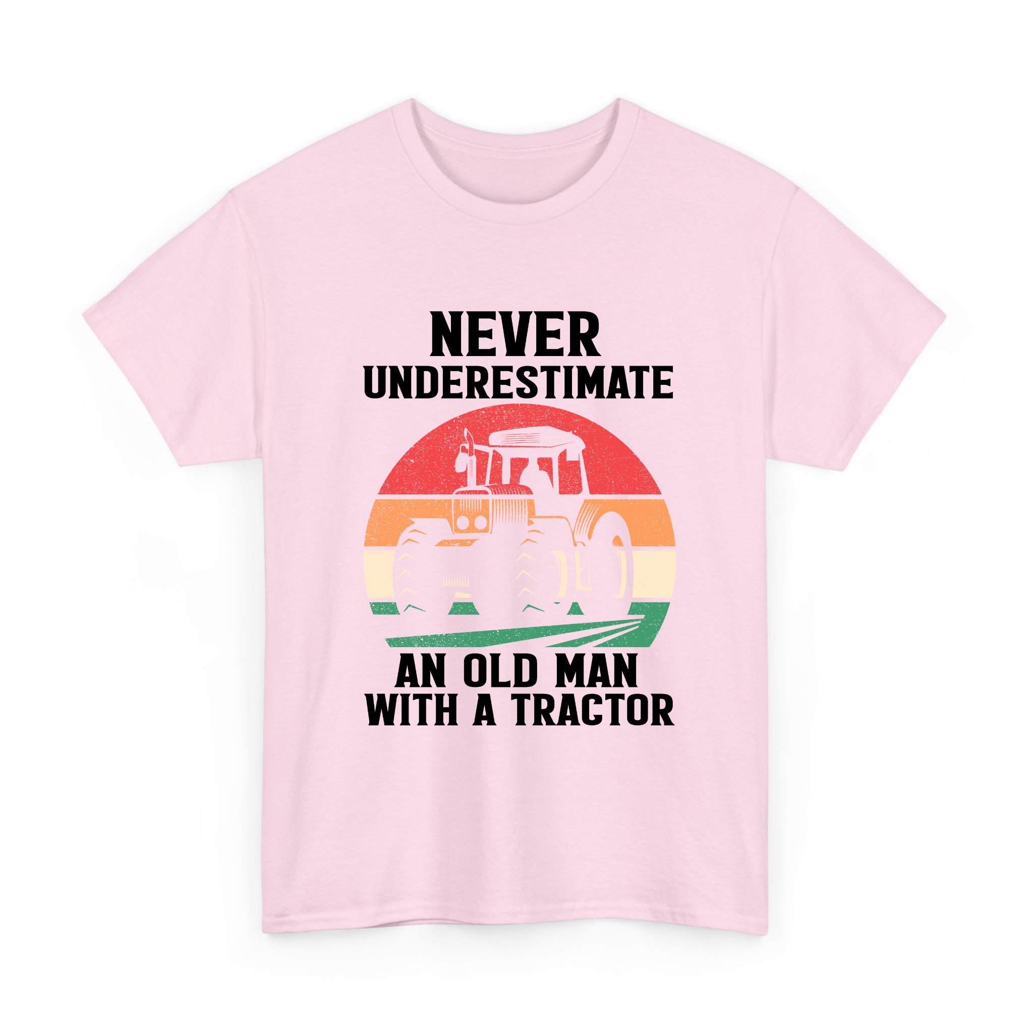 Never Underestimate an Old Man with A Tractoring T-shirt