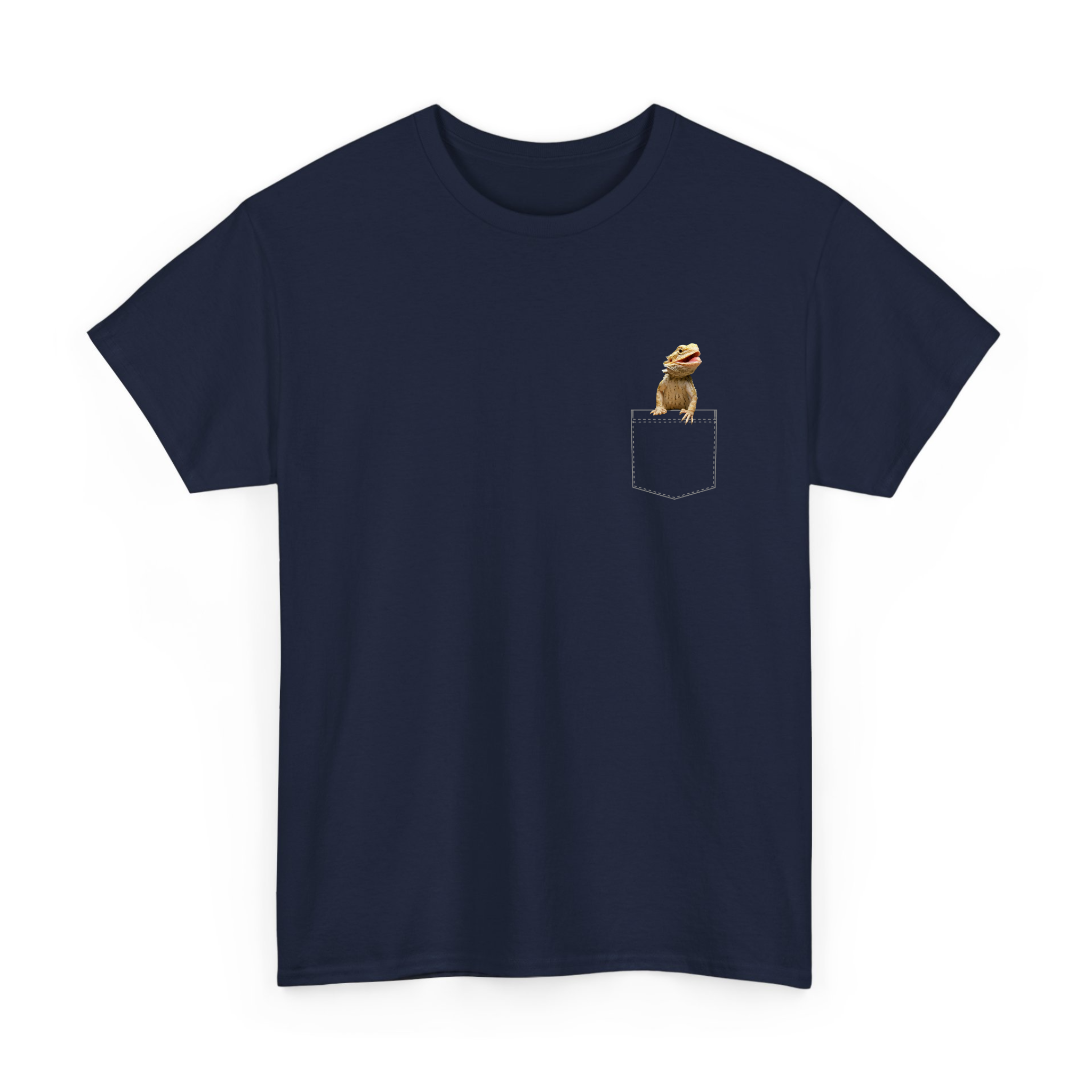Funny Bearded Dragon in Pocket T-shirt