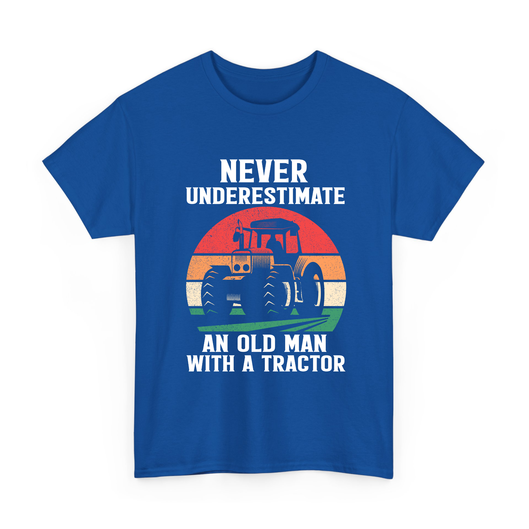 Never Underestimate an Old Man with A Tractoring T-shirt