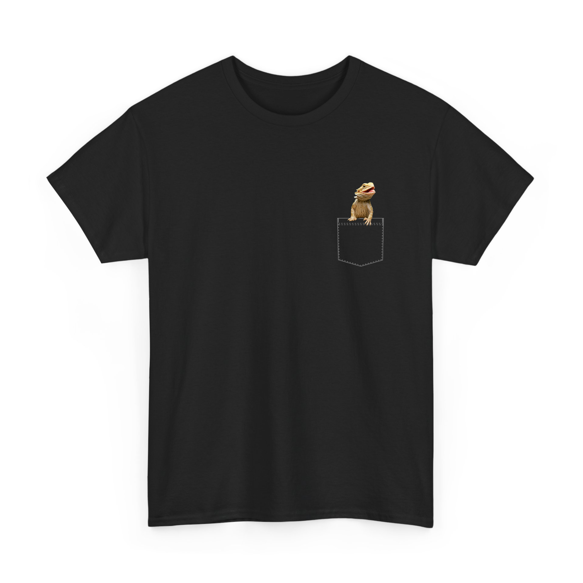 Funny Bearded Dragon in Pocket T-shirt