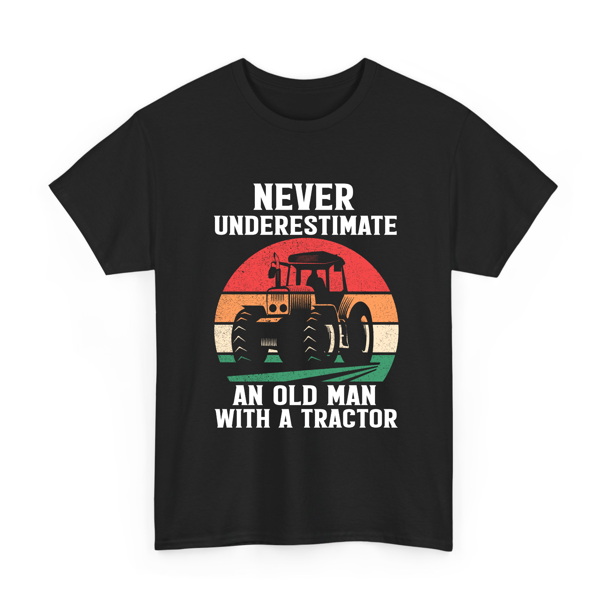 Never Underestimate an Old Man with A Tractoring T-shirt