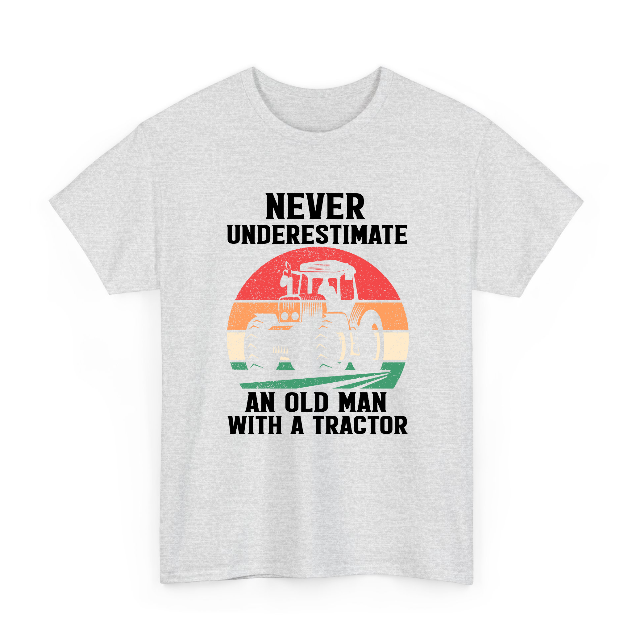 Never Underestimate an Old Man with A Tractoring T-shirt