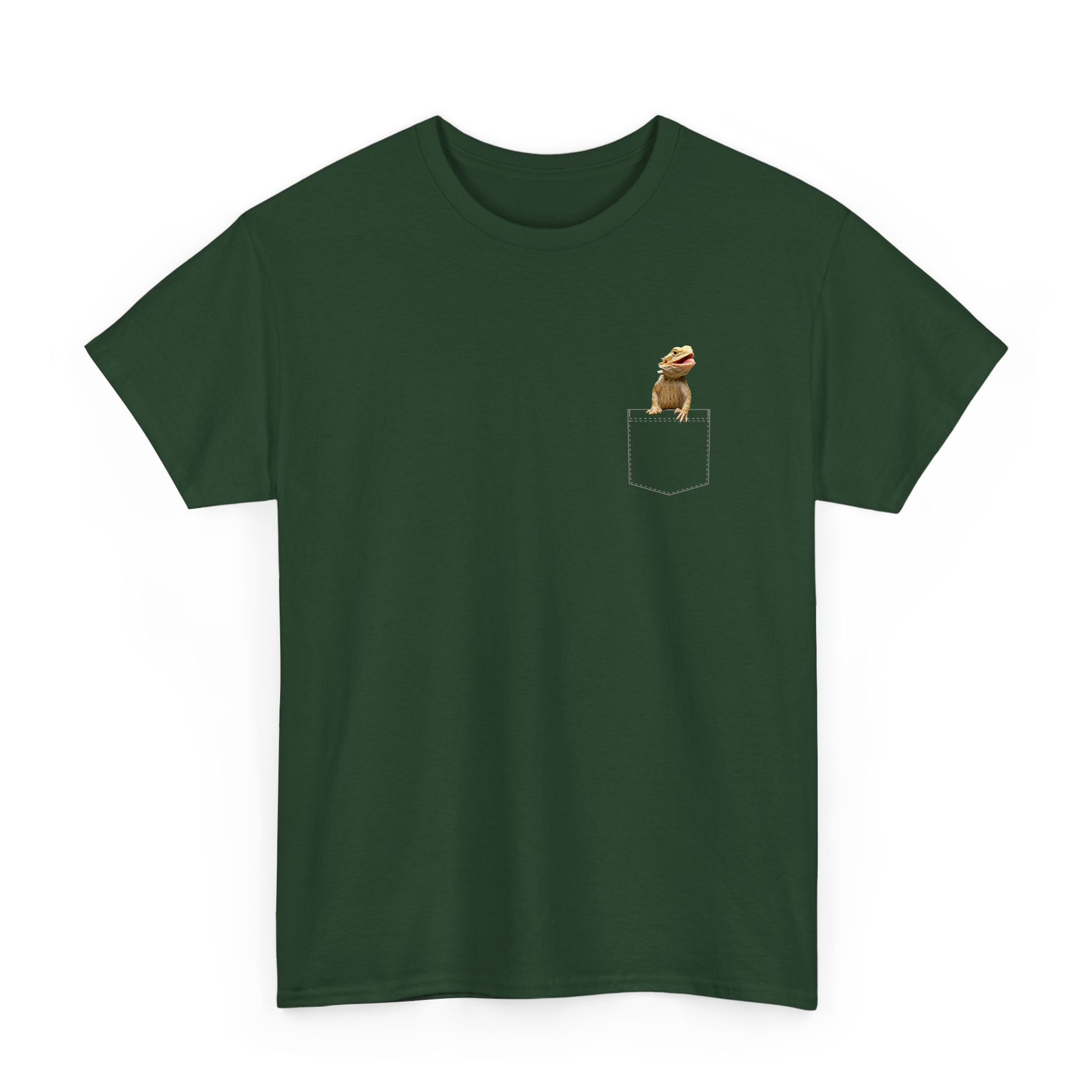 Funny Bearded Dragon in Pocket T-shirt