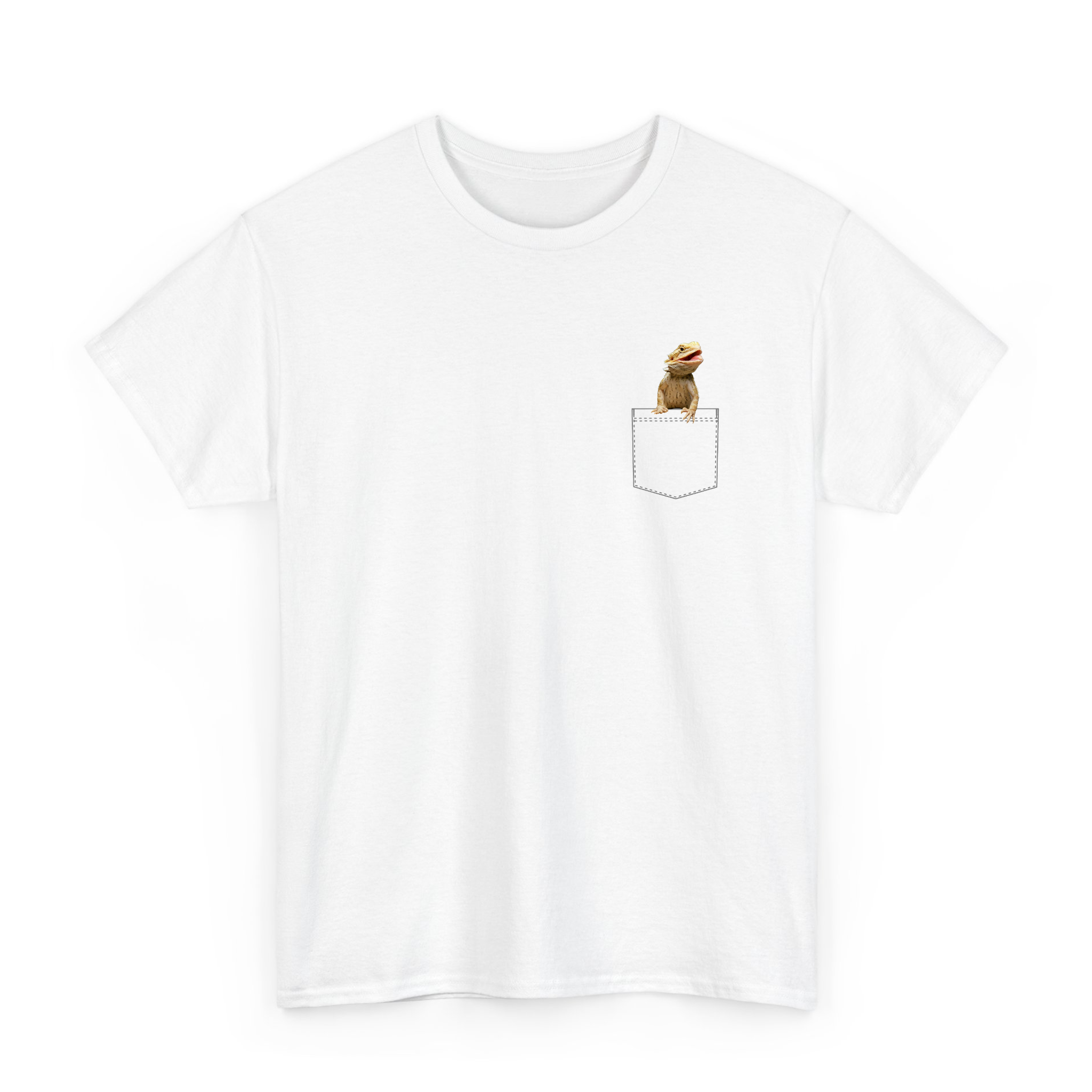 Funny Bearded Dragon in Pocket T-shirt
