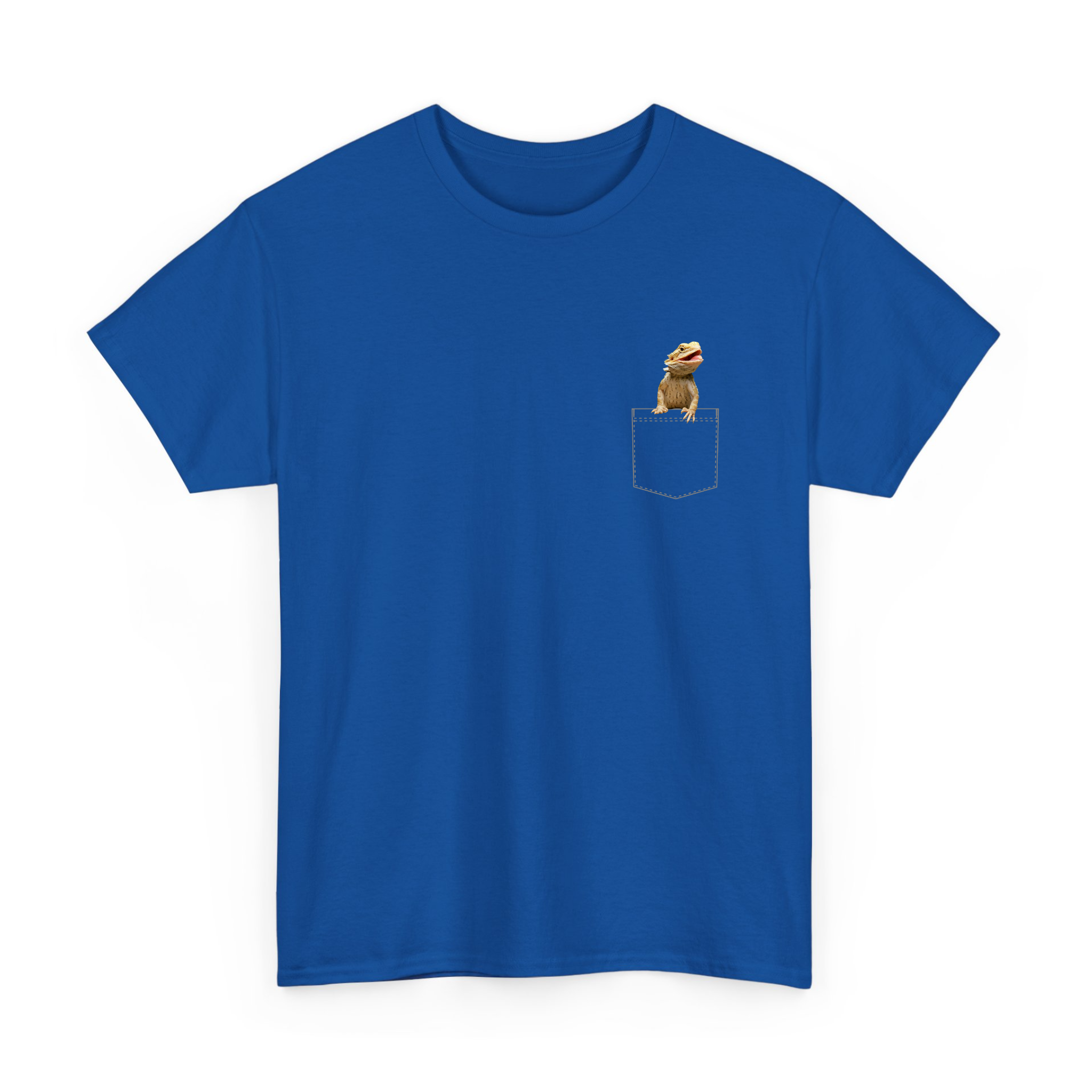 Funny Bearded Dragon in Pocket T-shirt