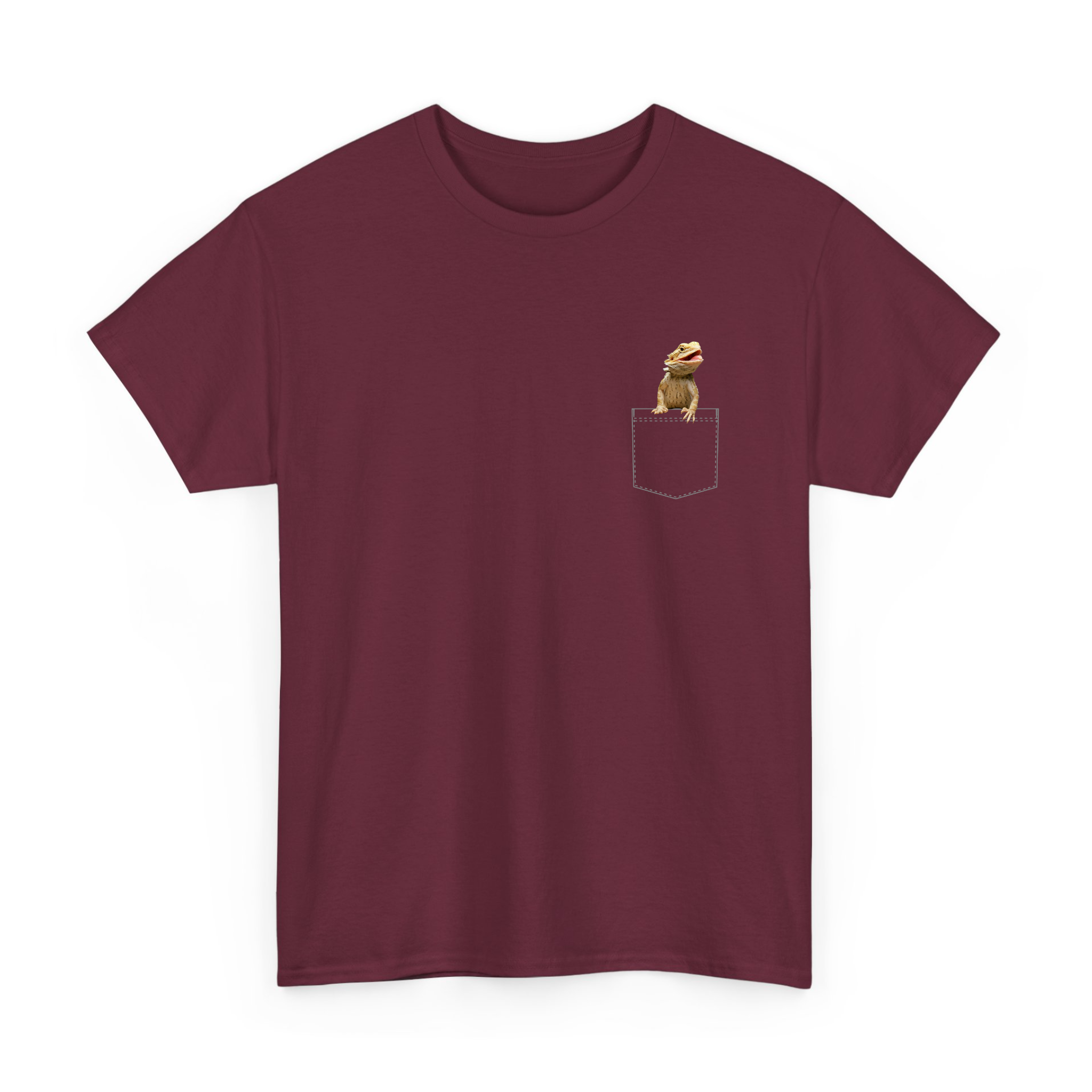 Funny Bearded Dragon in Pocket T-shirt