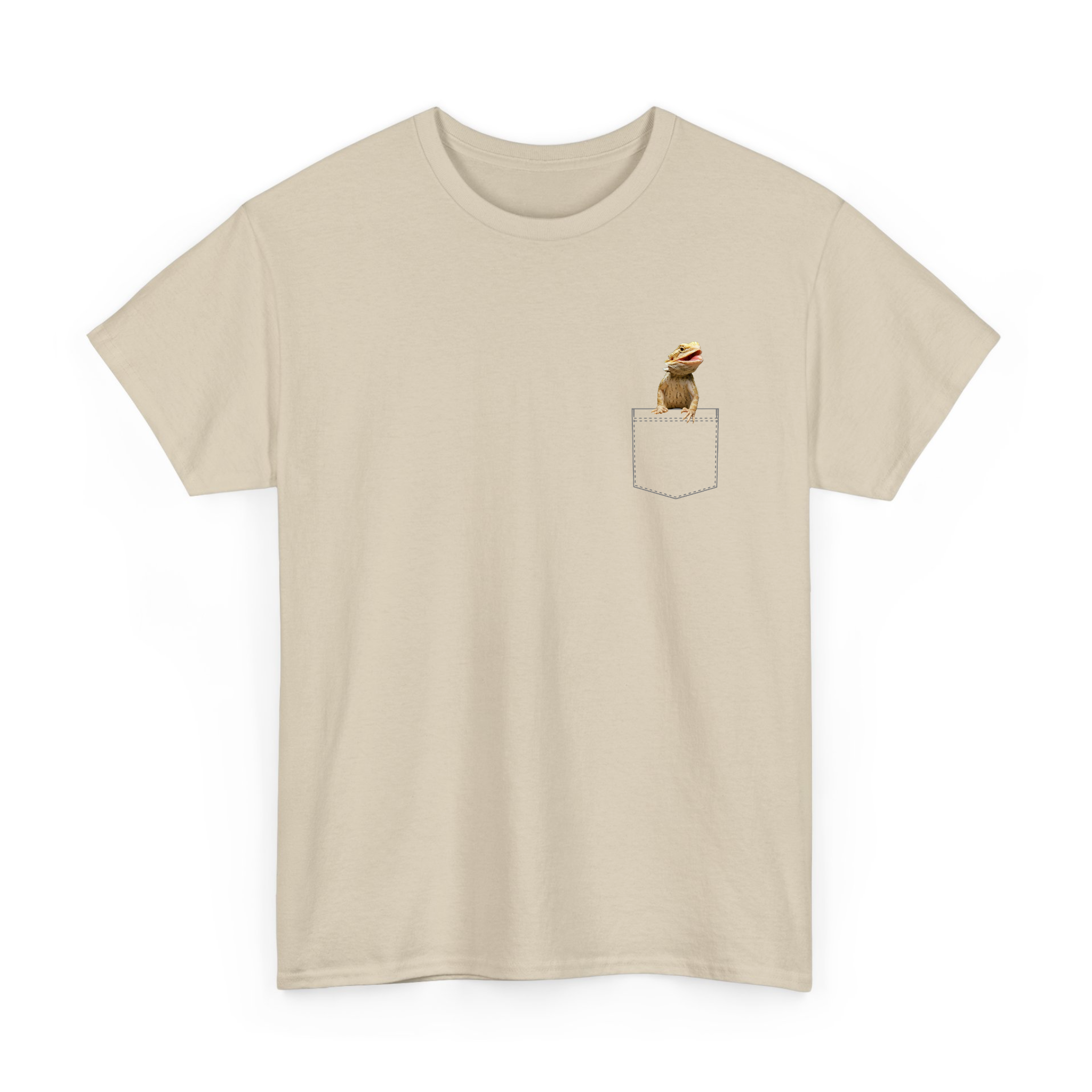 Funny Bearded Dragon in Pocket T-shirt
