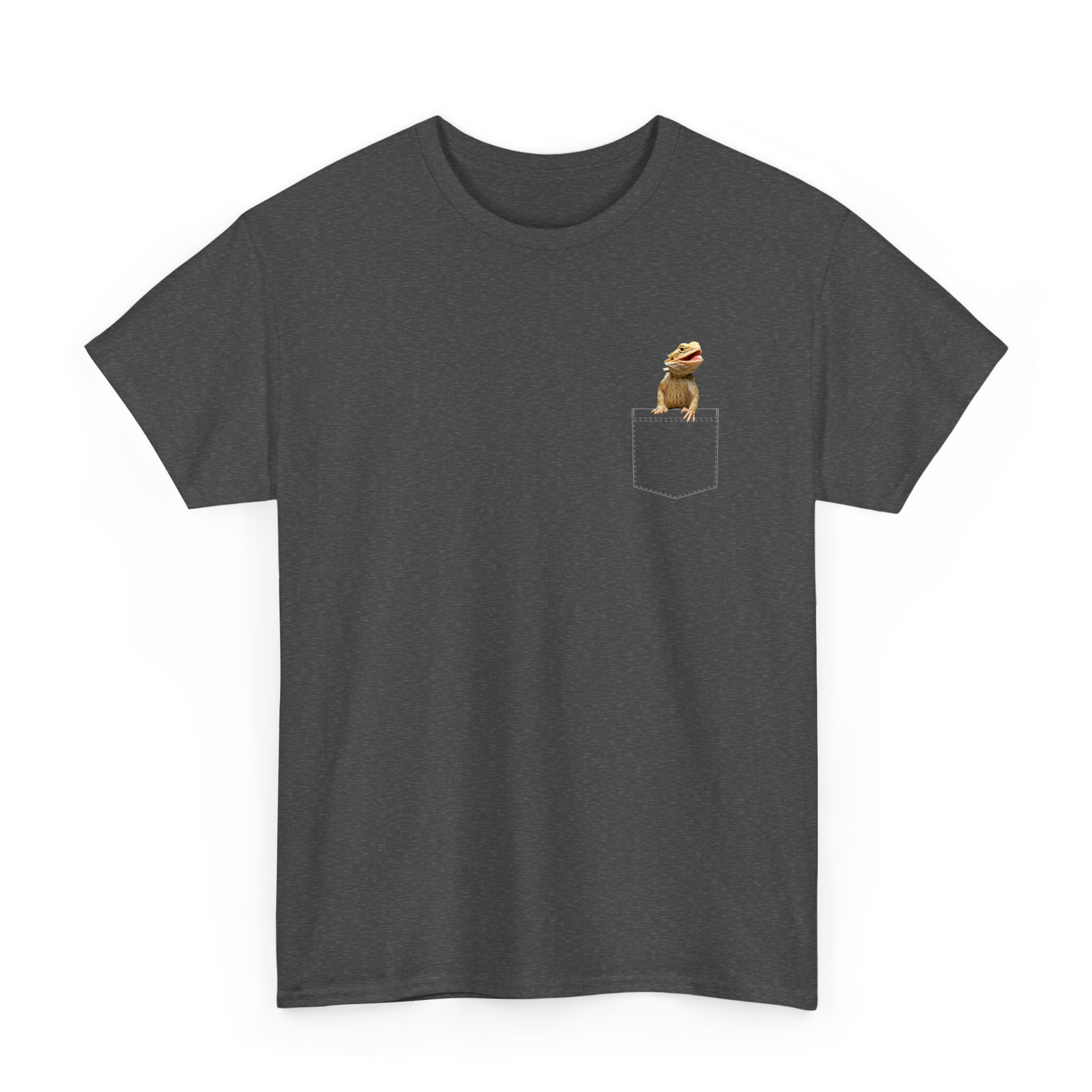 Funny Bearded Dragon in Pocket T-shirt