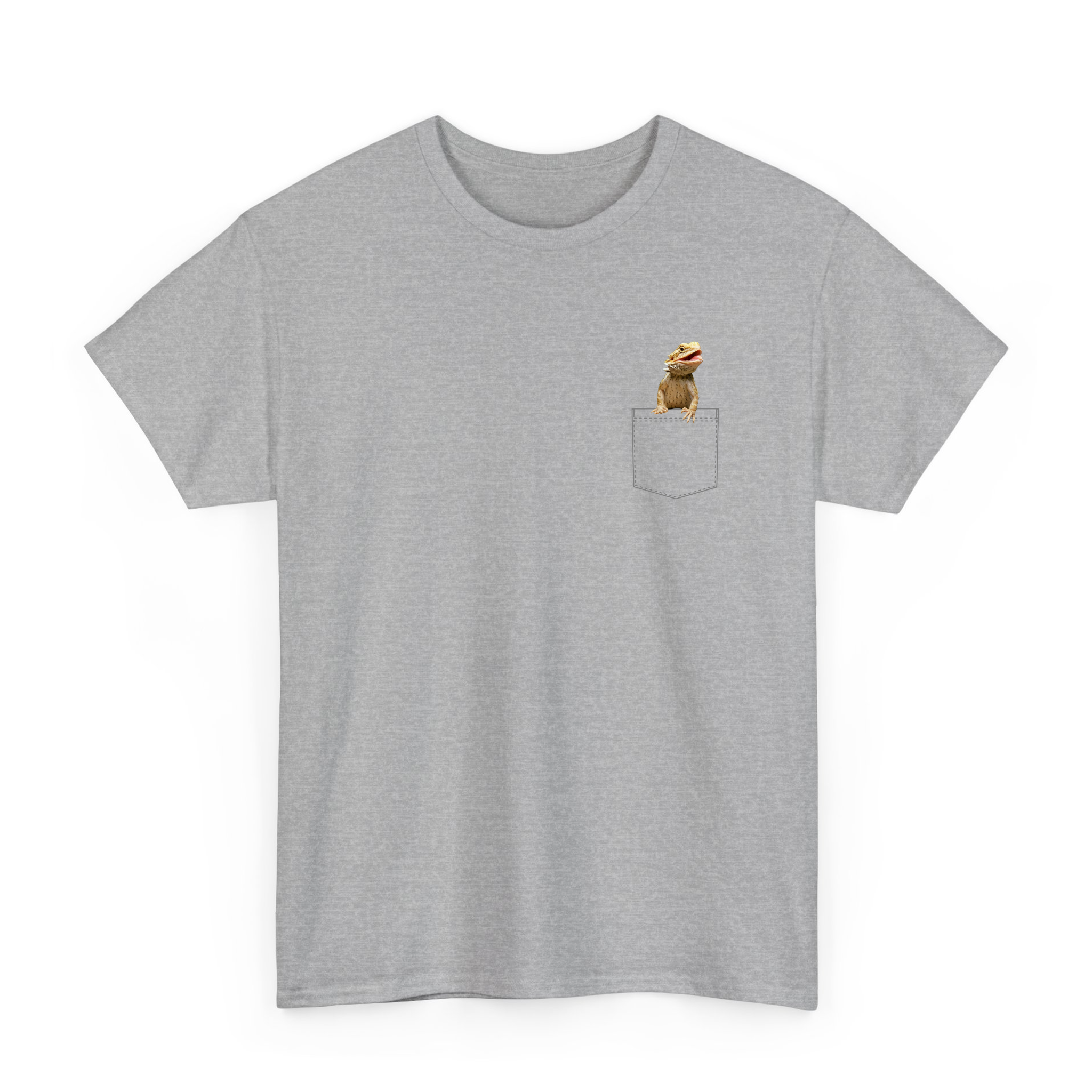 Funny Bearded Dragon in Pocket T-shirt